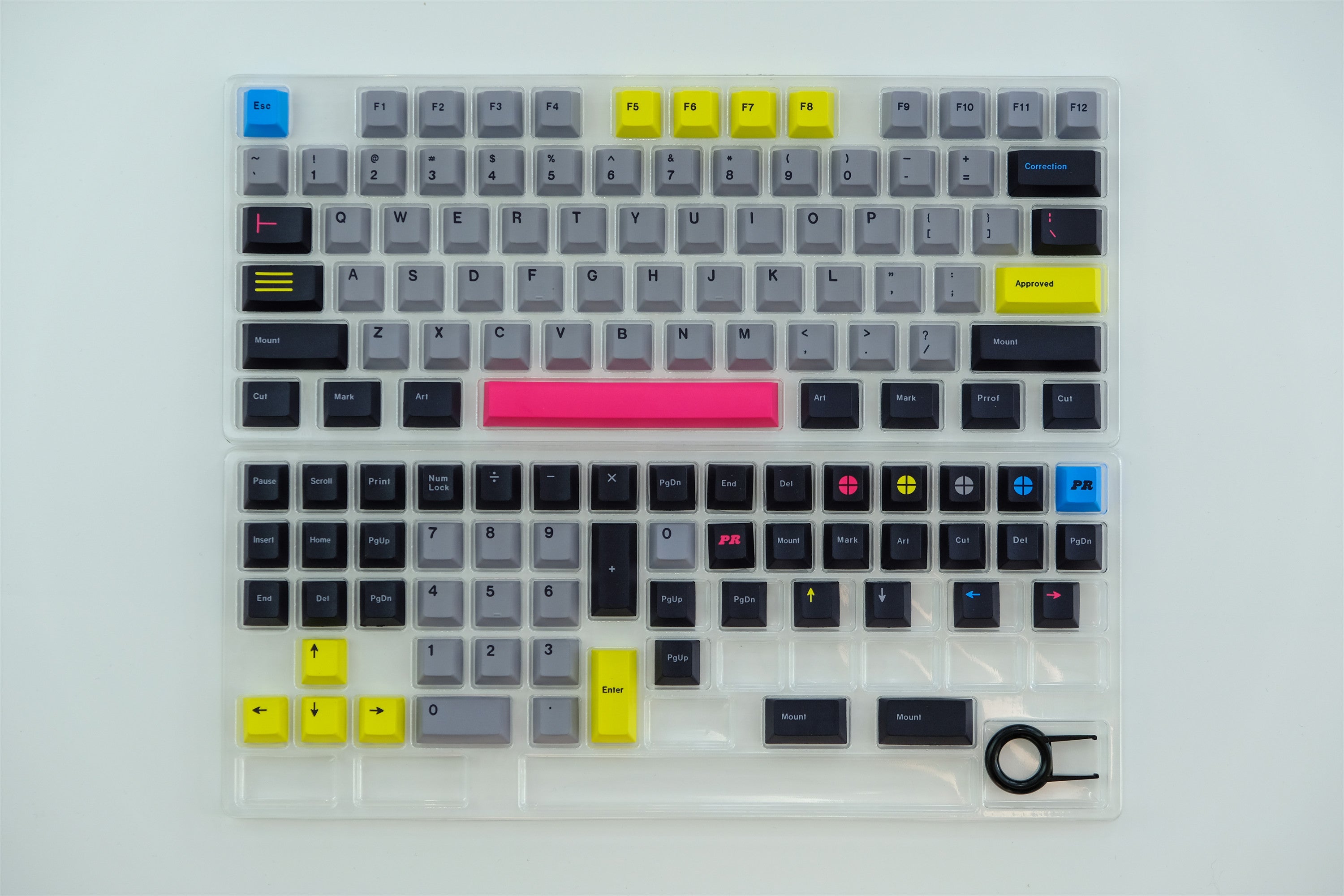 Pre-press Keycaps