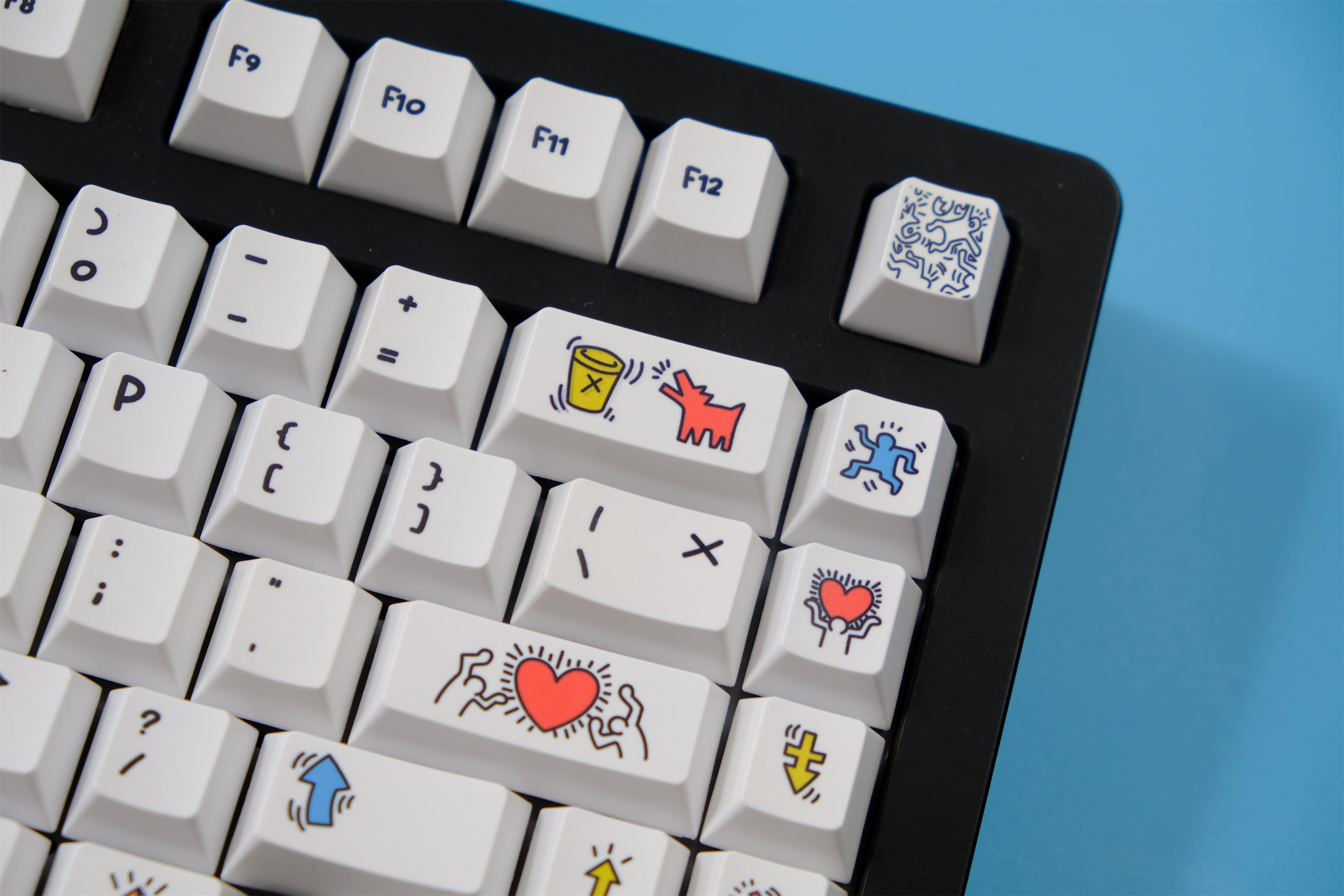 Keith Haring Graffiti Art Keycaps - Diykeycap