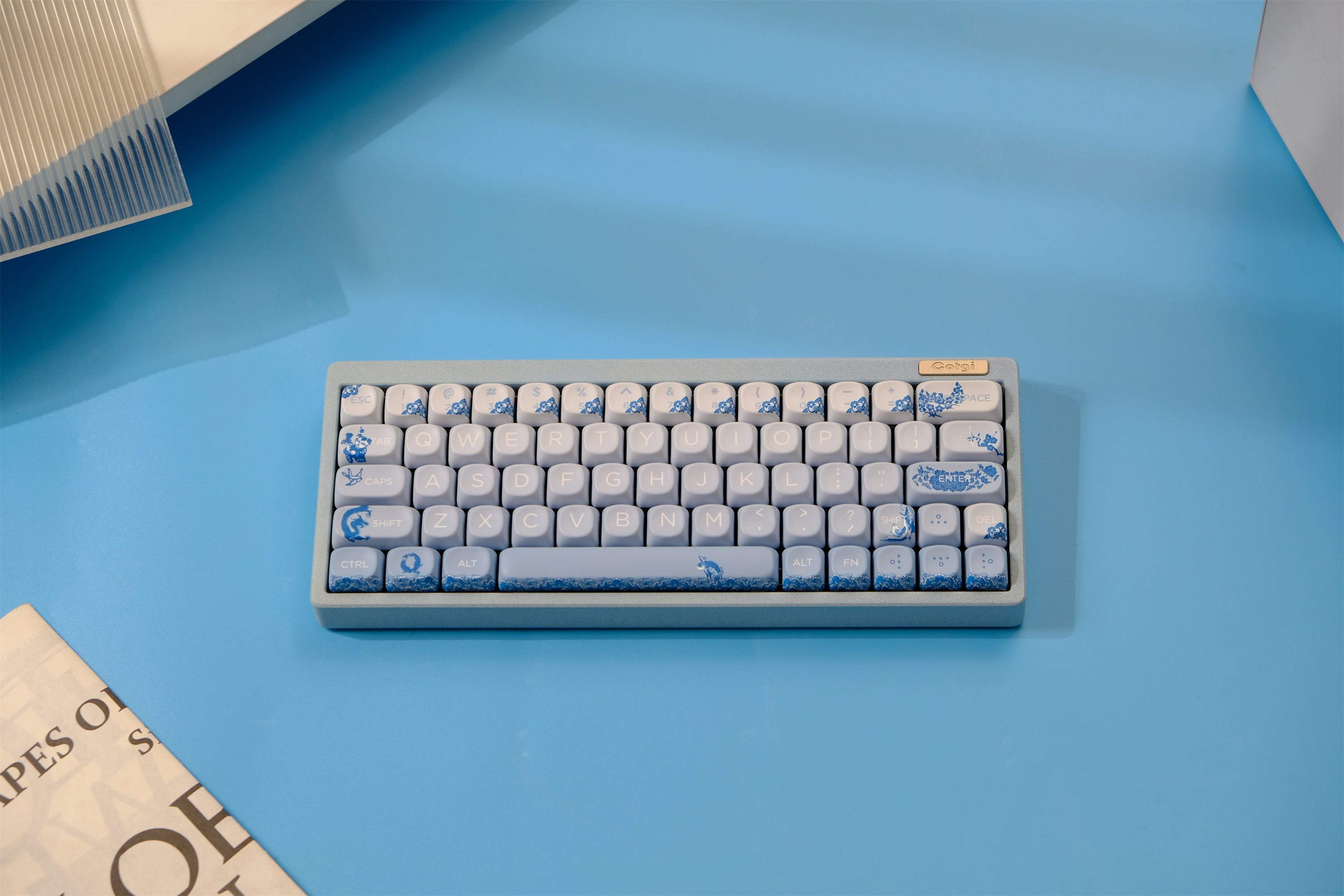 Blue and White Porcelain Keycaps