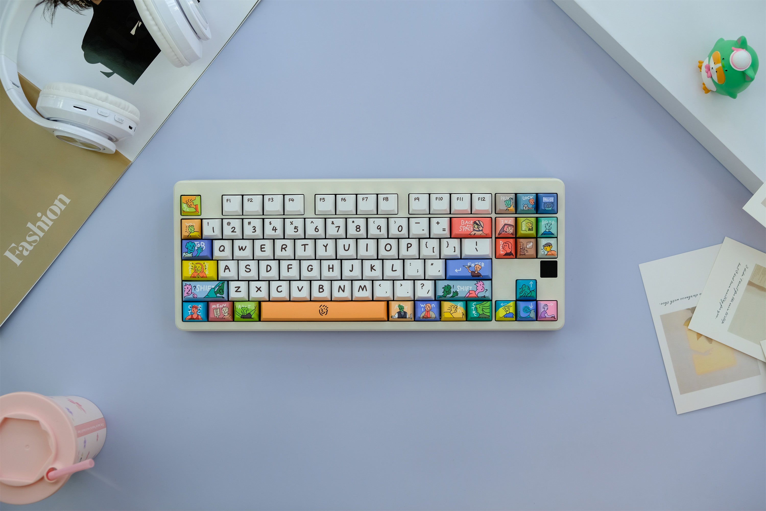 Funny Doodle One Piece Keycaps - Diykeycap