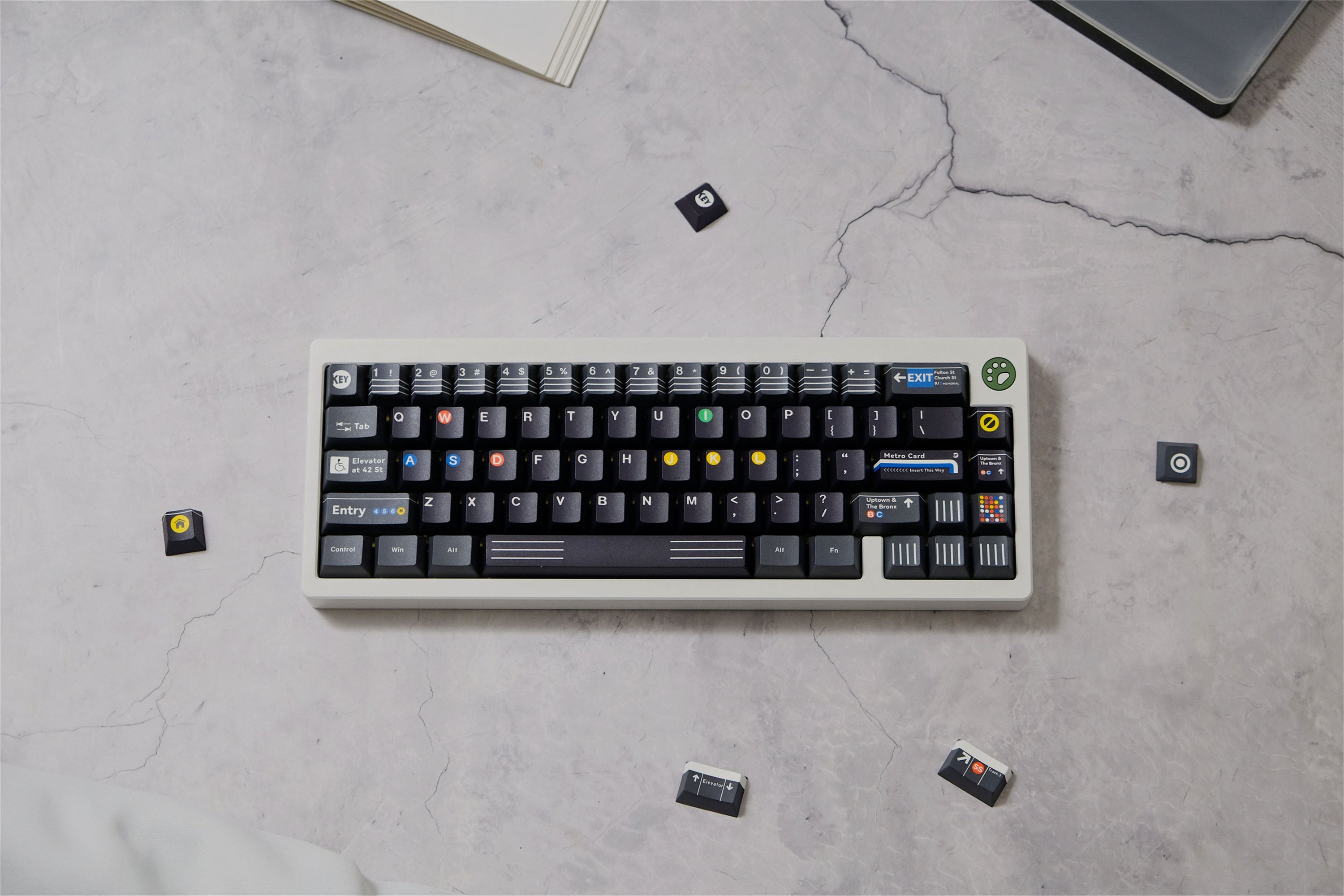 NYC Subway PBT Keycaps - Diykeycap