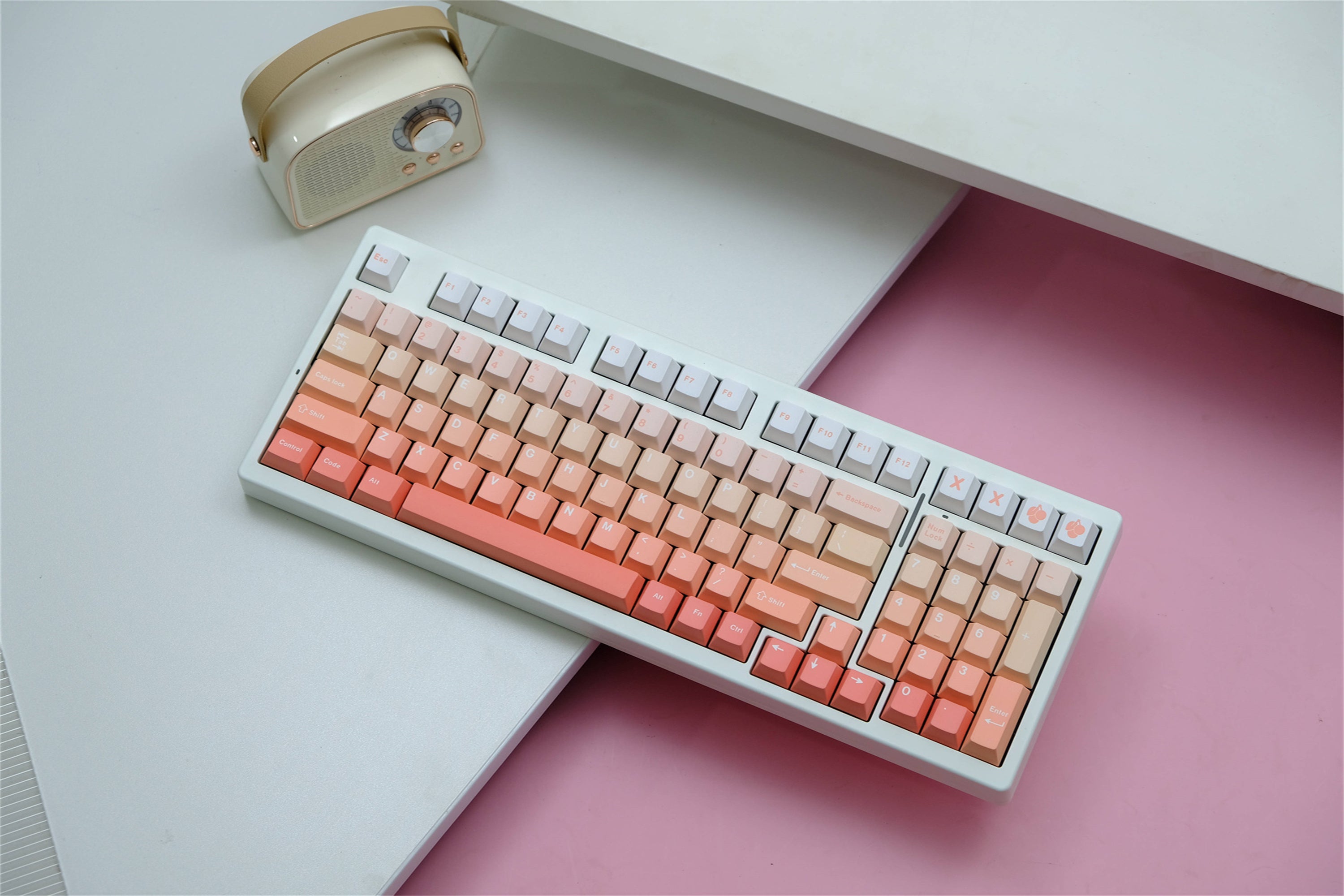 Ombré Blush PBT keycaps
