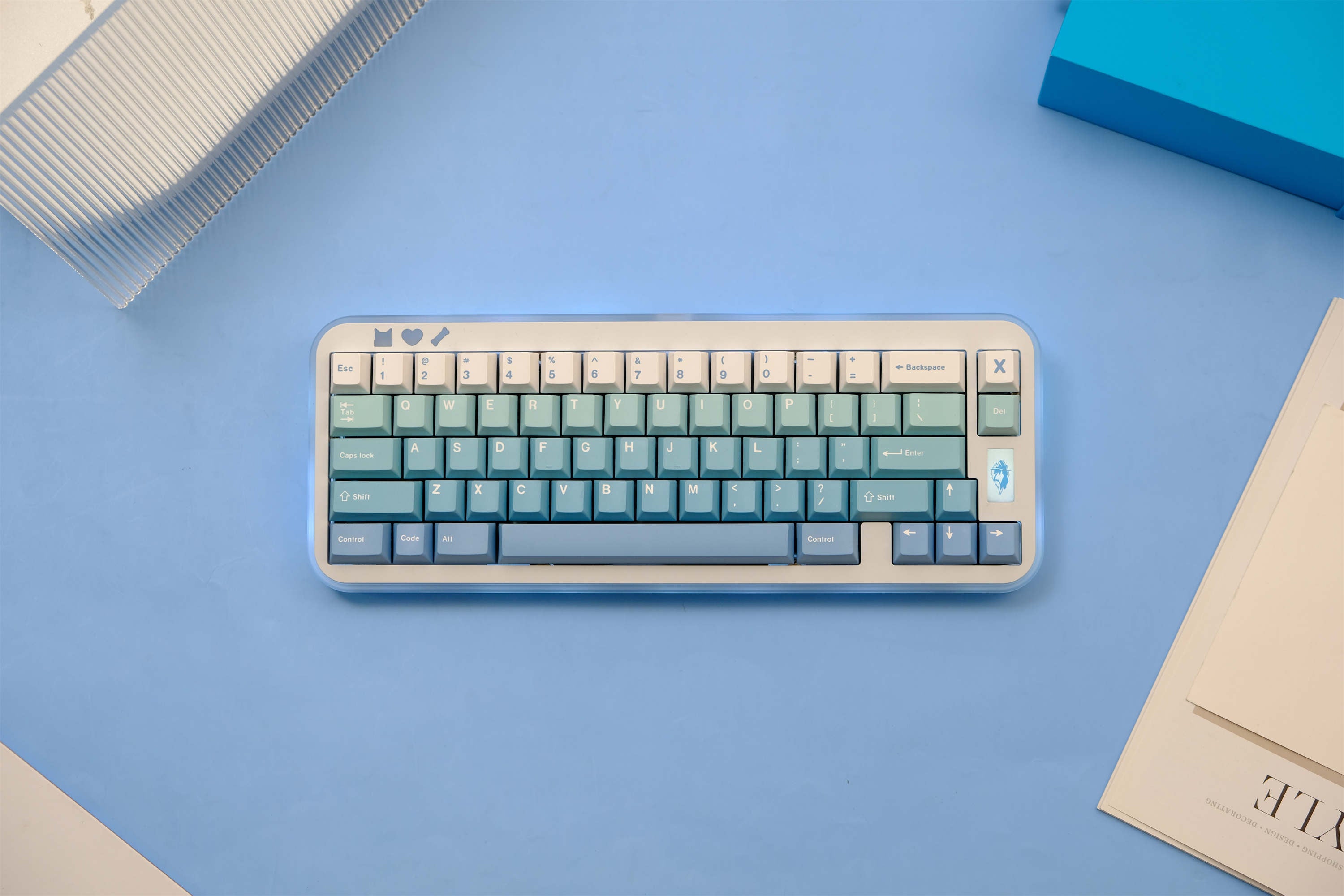 Snowy Ombré PBT Keycaps