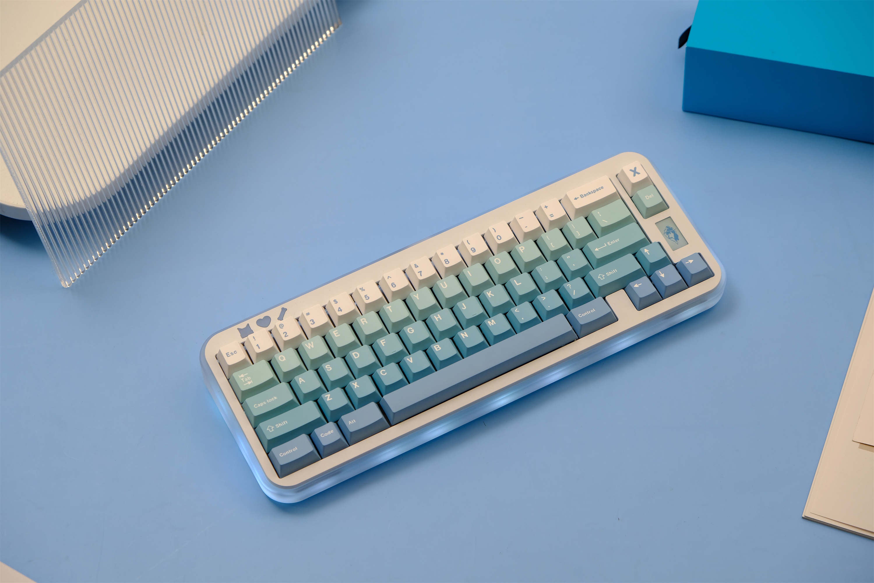Snowy Ombré PBT Keycaps