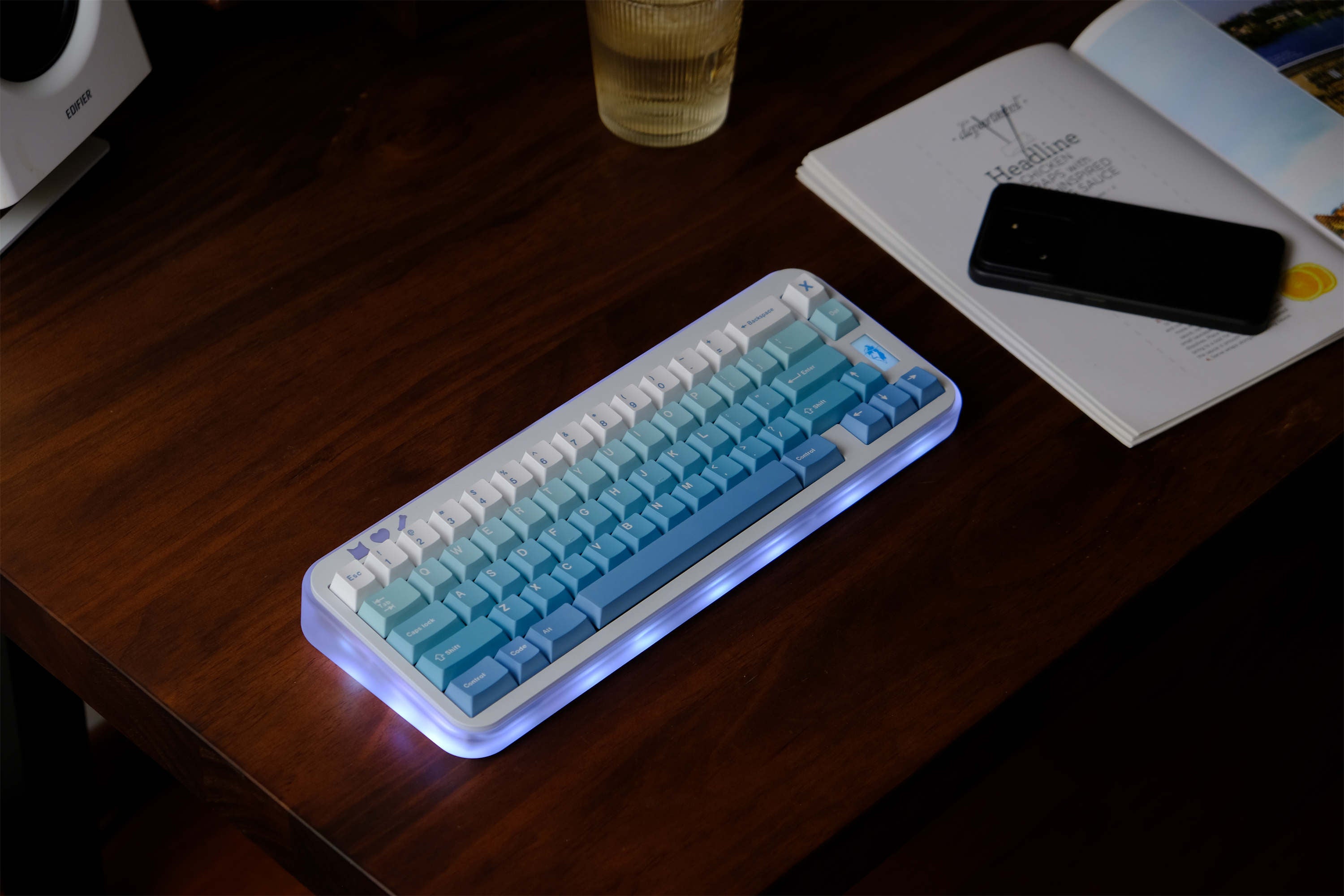 Snowy Ombré PBT Keycaps