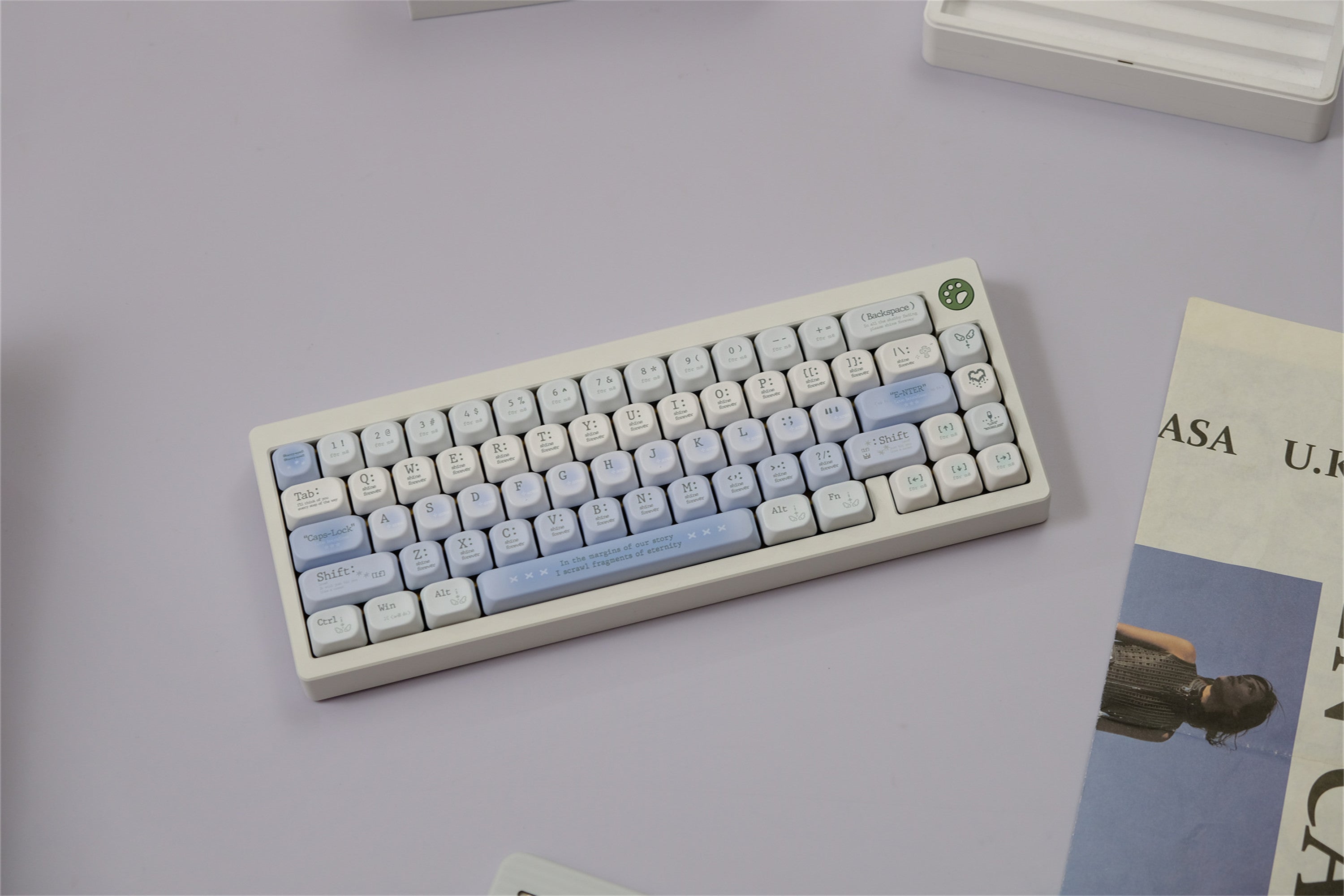 Tipsy Blue Rose Romantic Keycaps