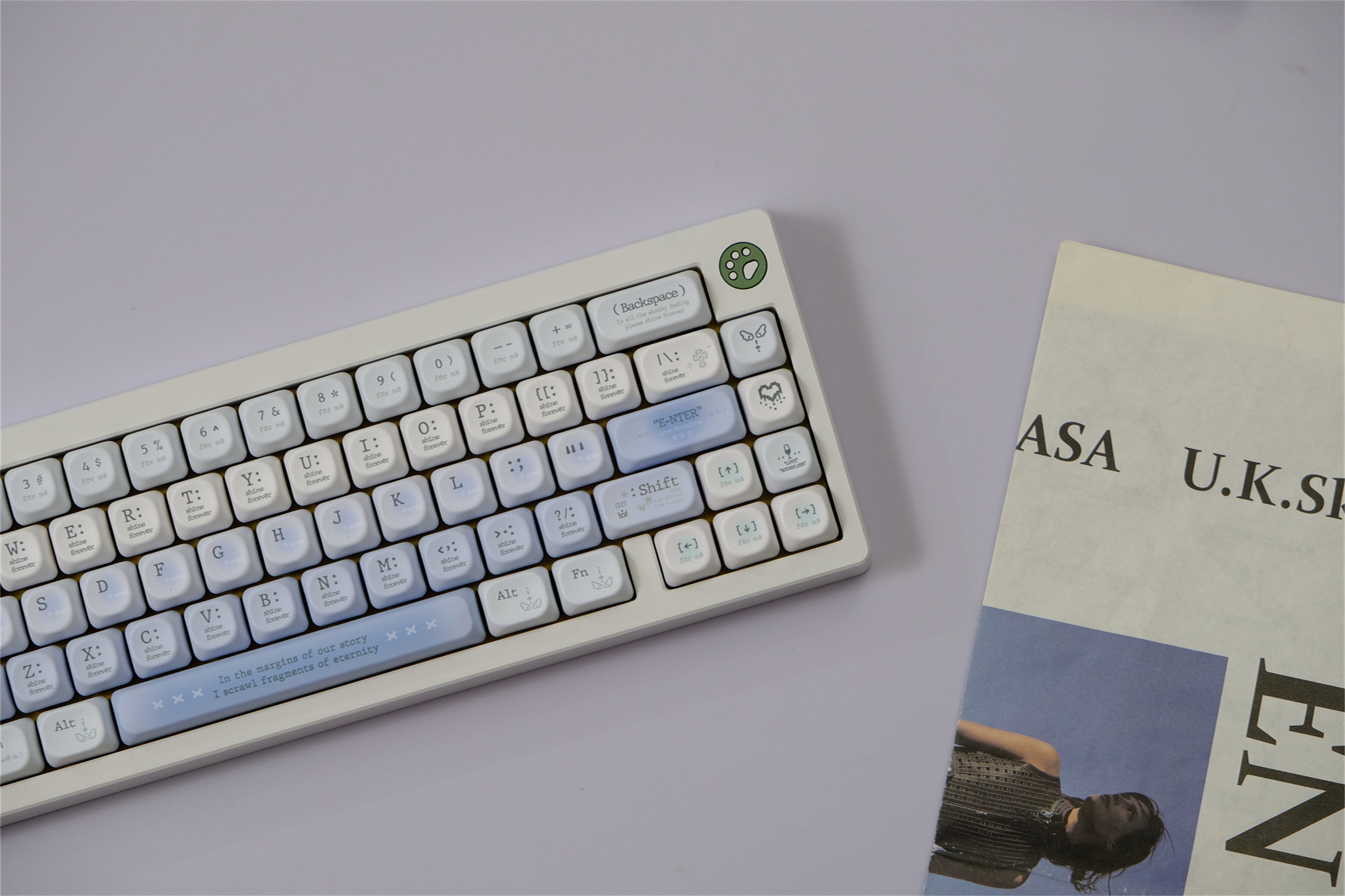 Tipsy Blue Rose Romantic Keycaps