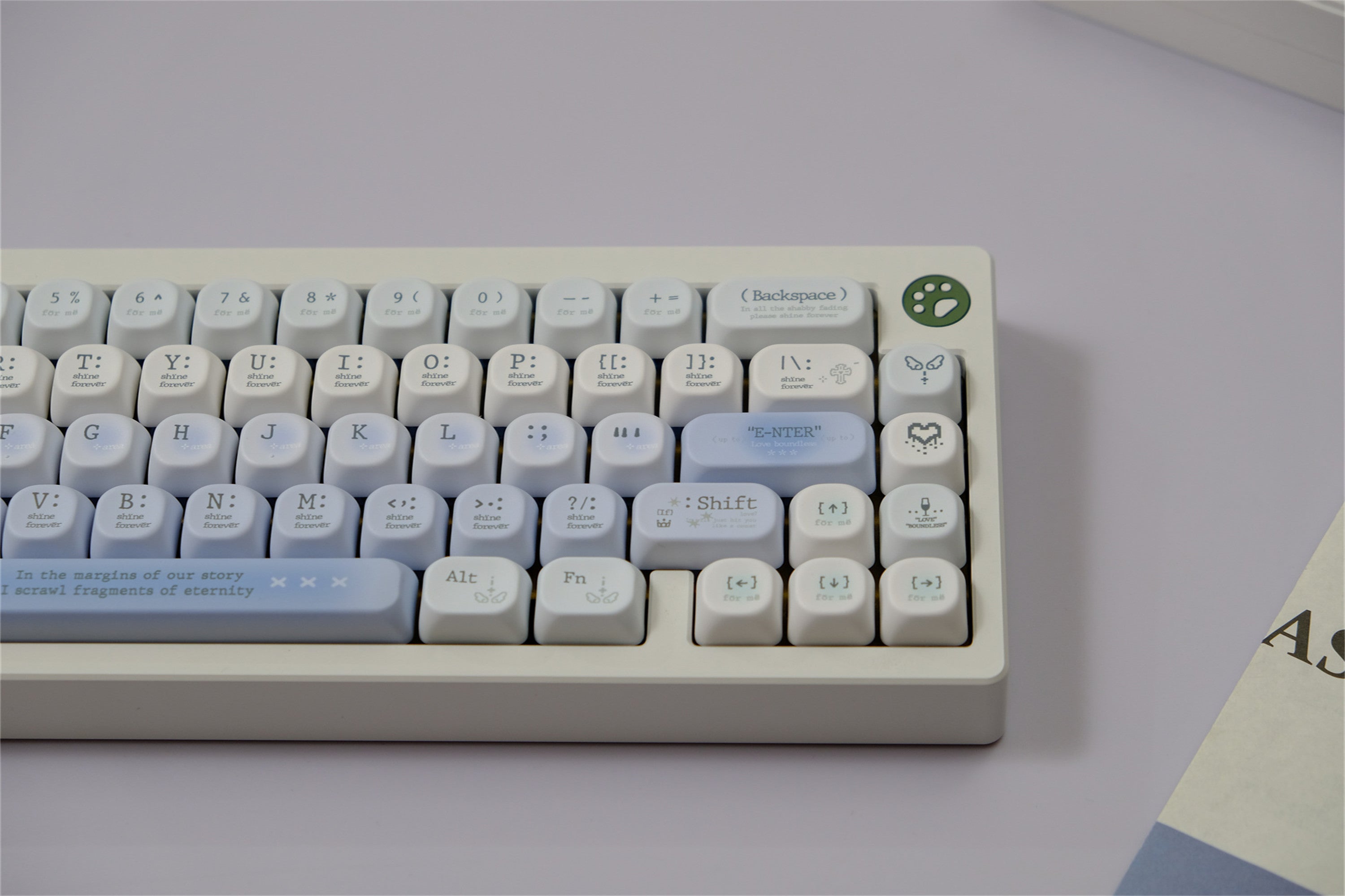 Tipsy Blue Rose Romantic Keycaps