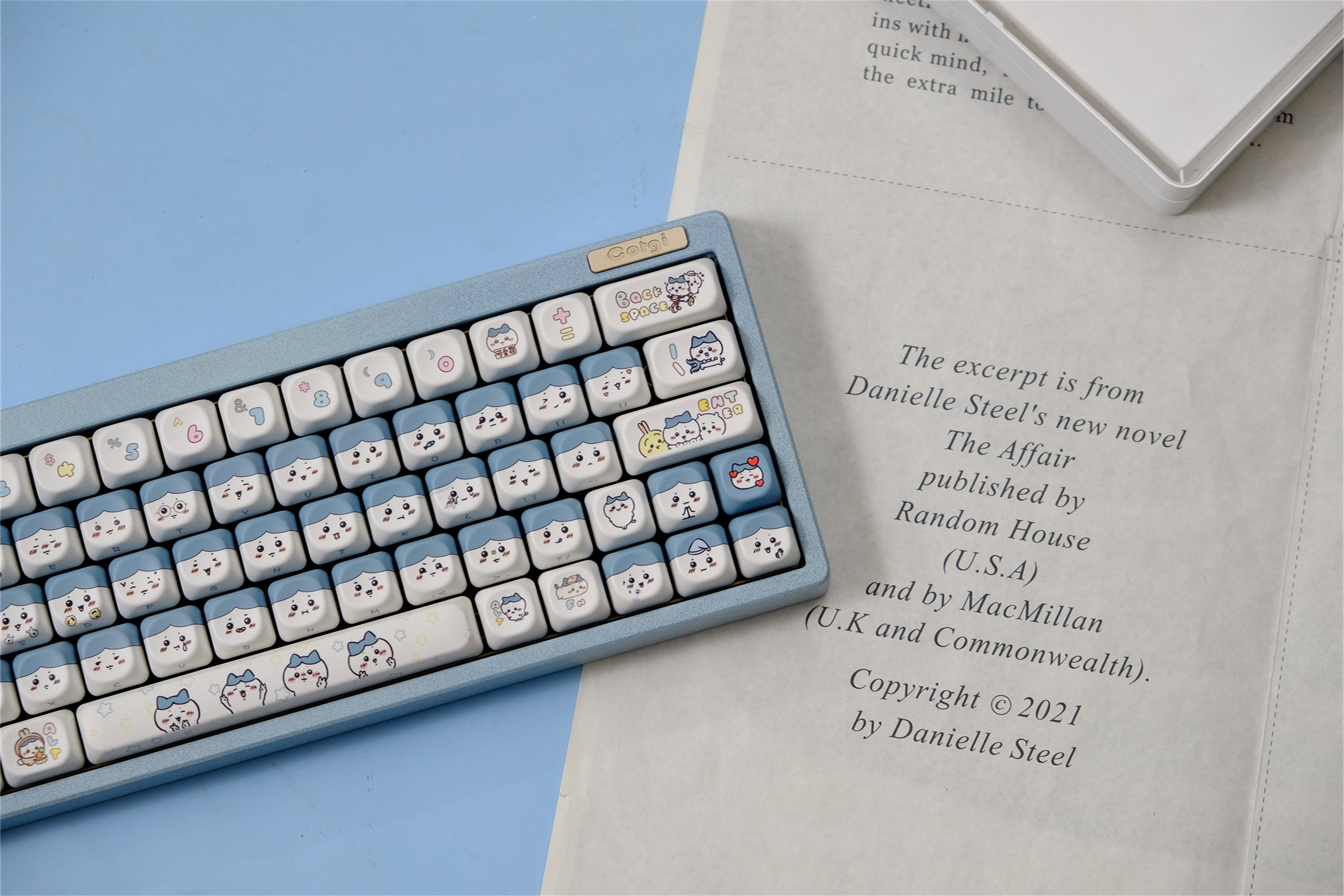 Hachiware Blue Cat Keycaps
