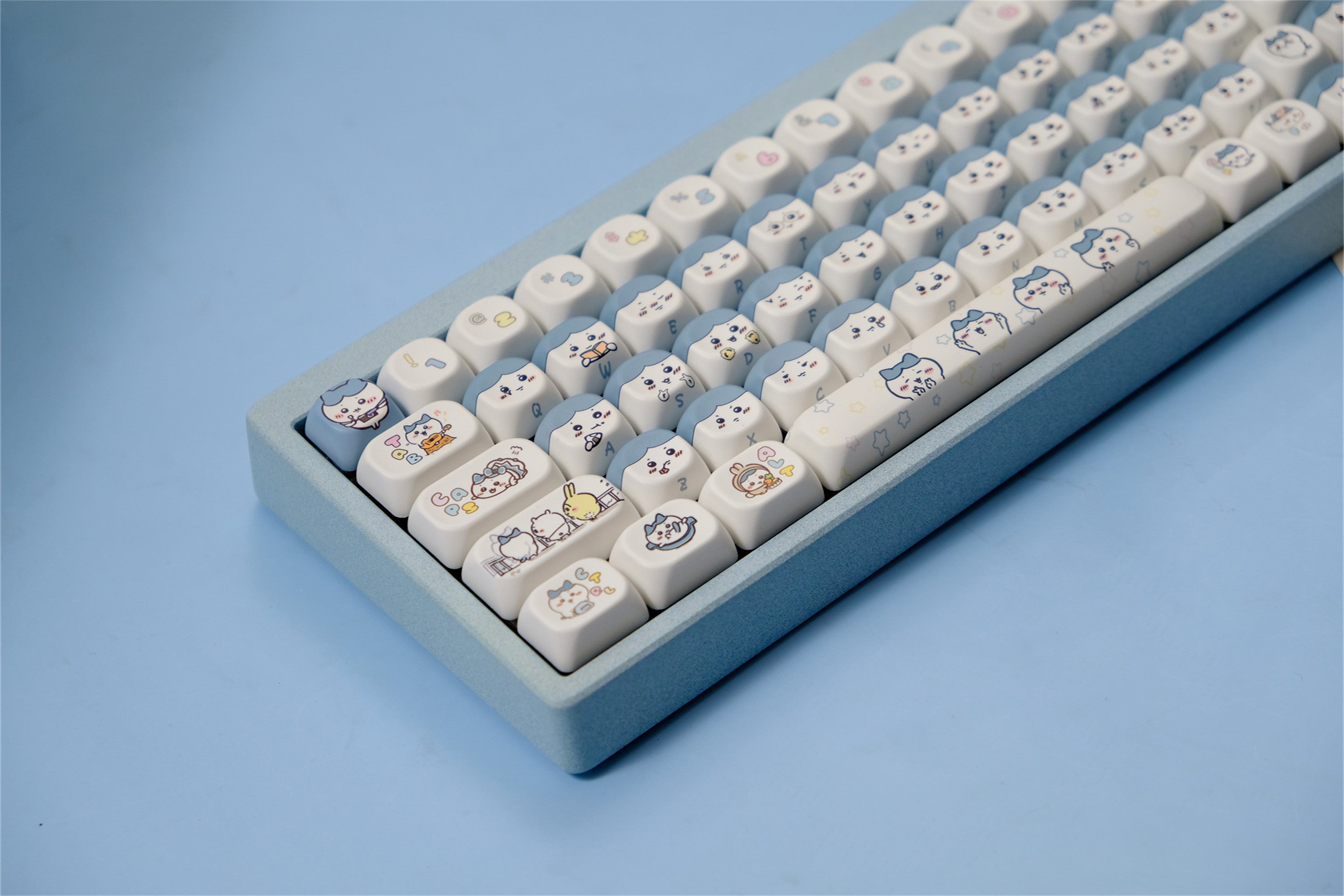 Hachiware Blue Cat Keycaps