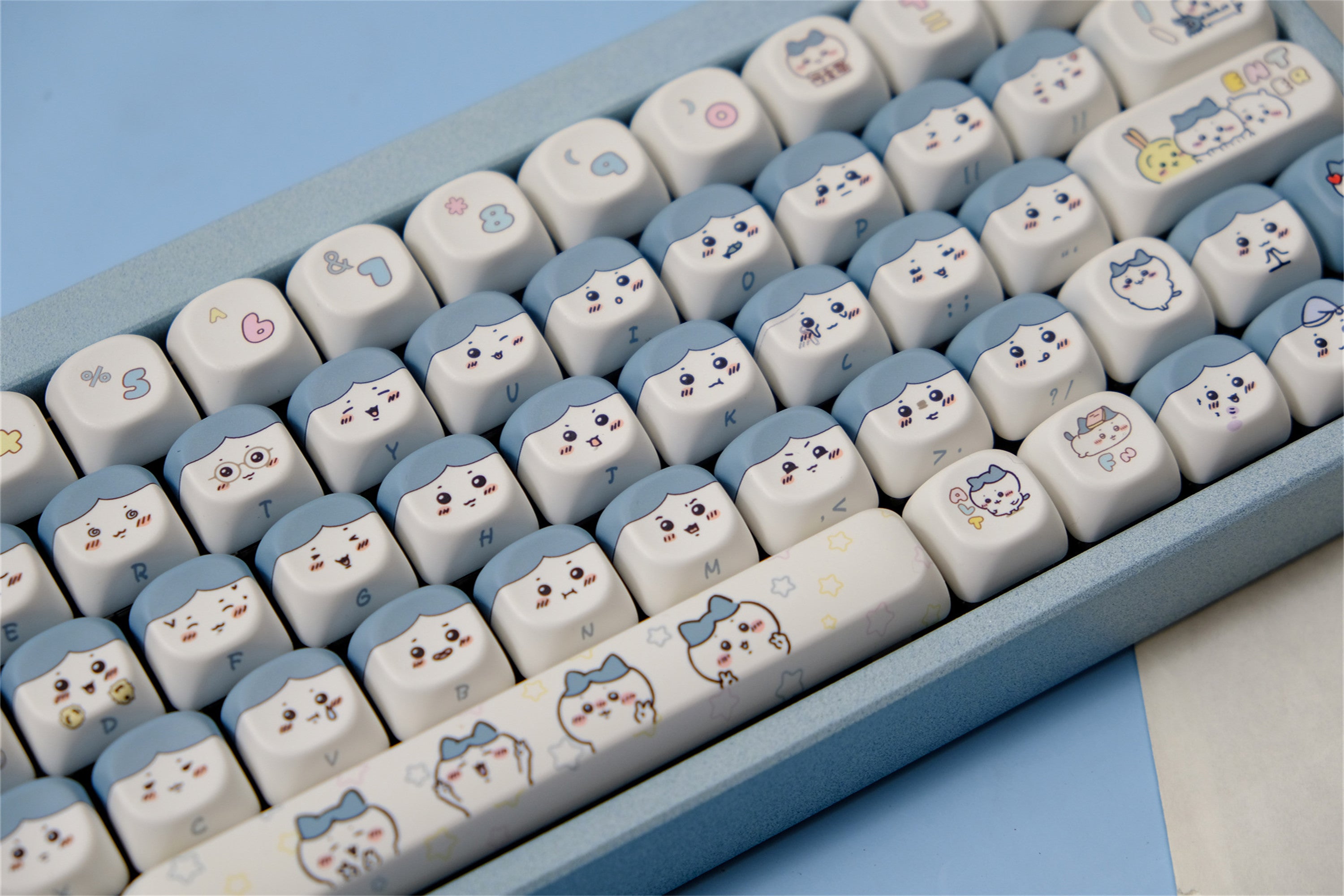 Hachiware Blue Cat Keycaps