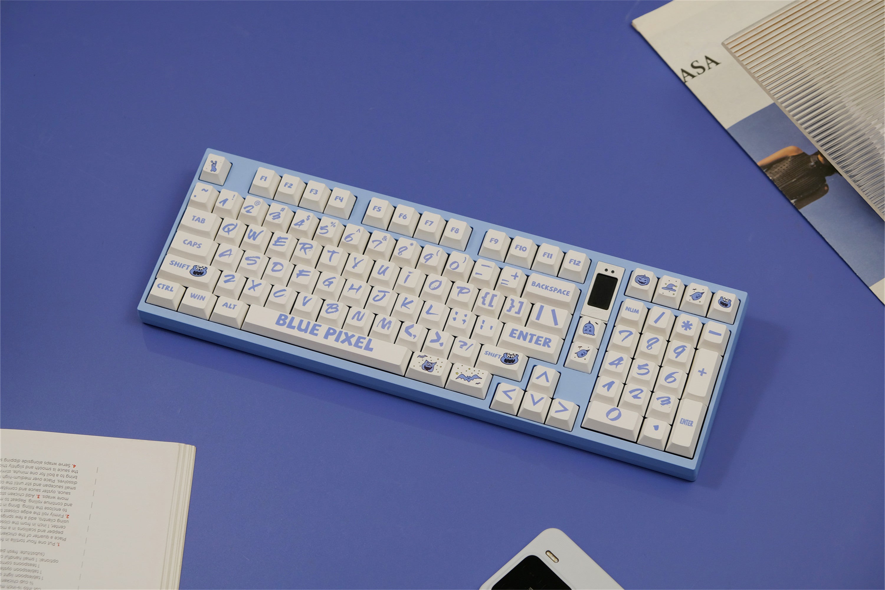 Blue Pixel Theme Keycaps