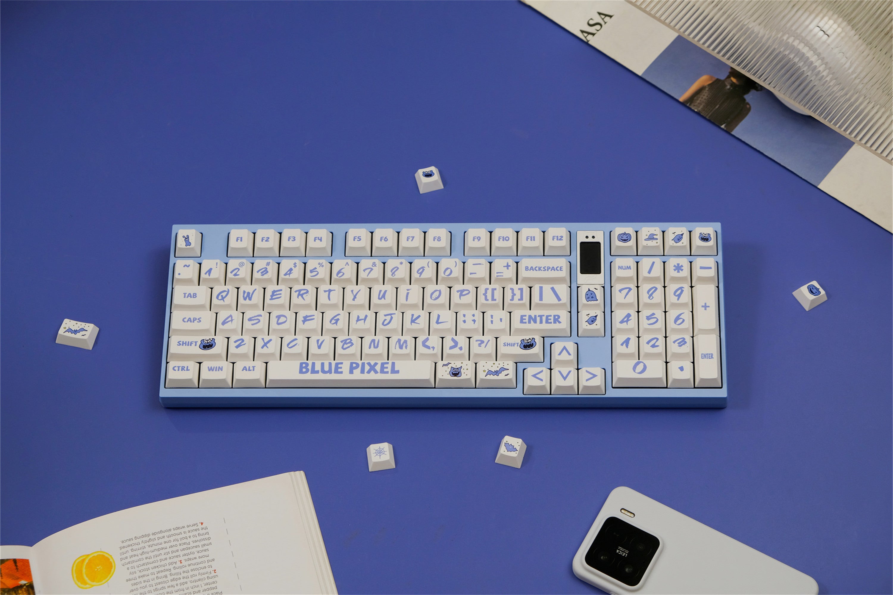 Blue Pixel Theme Keycaps