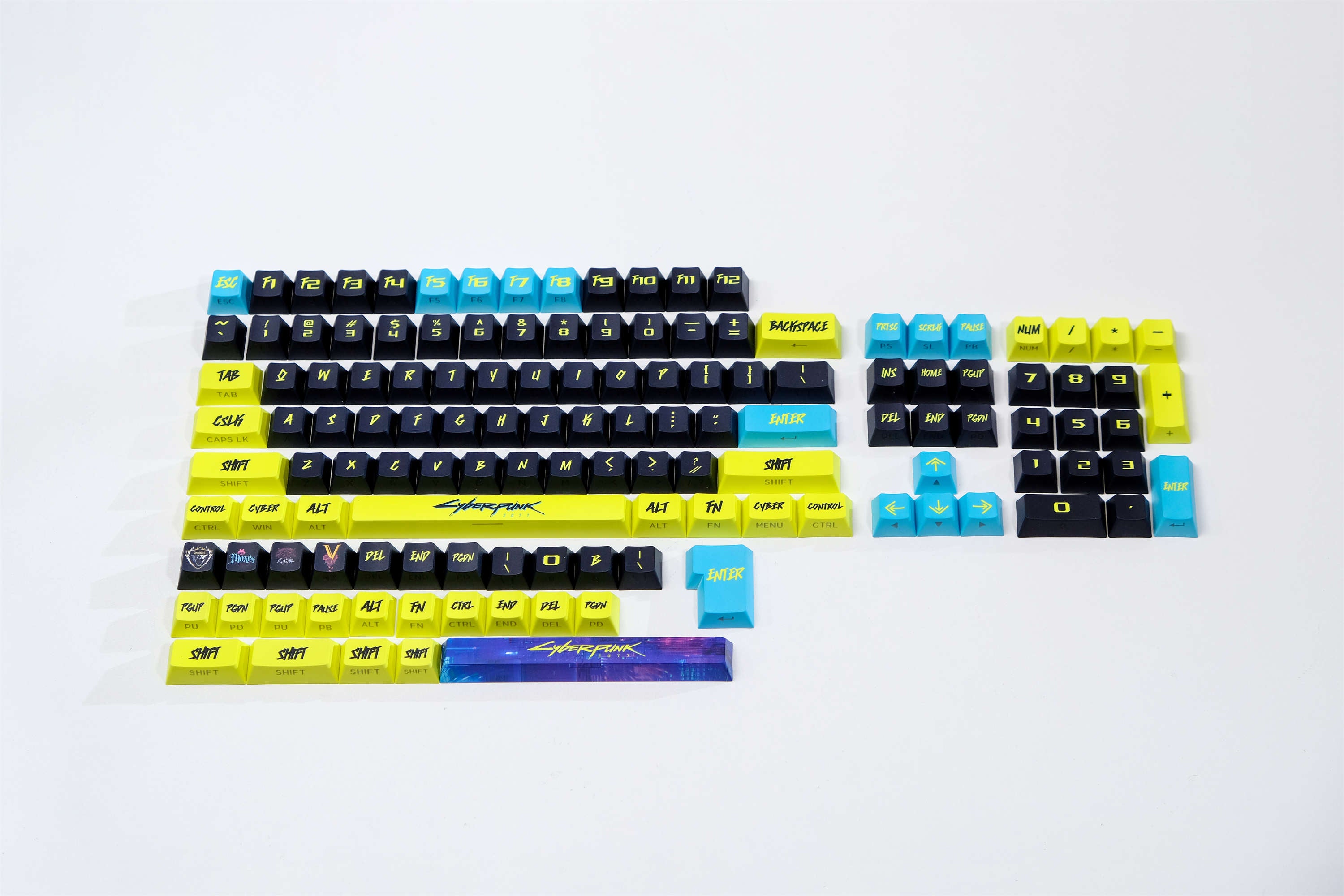 Cyber City Yellow PBT Keycaps