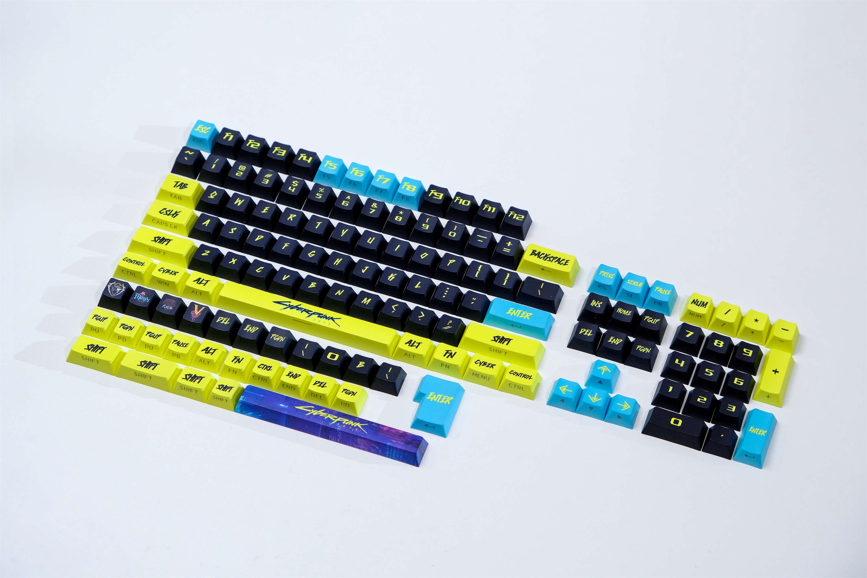 Cyber City Yellow PBT Keycaps