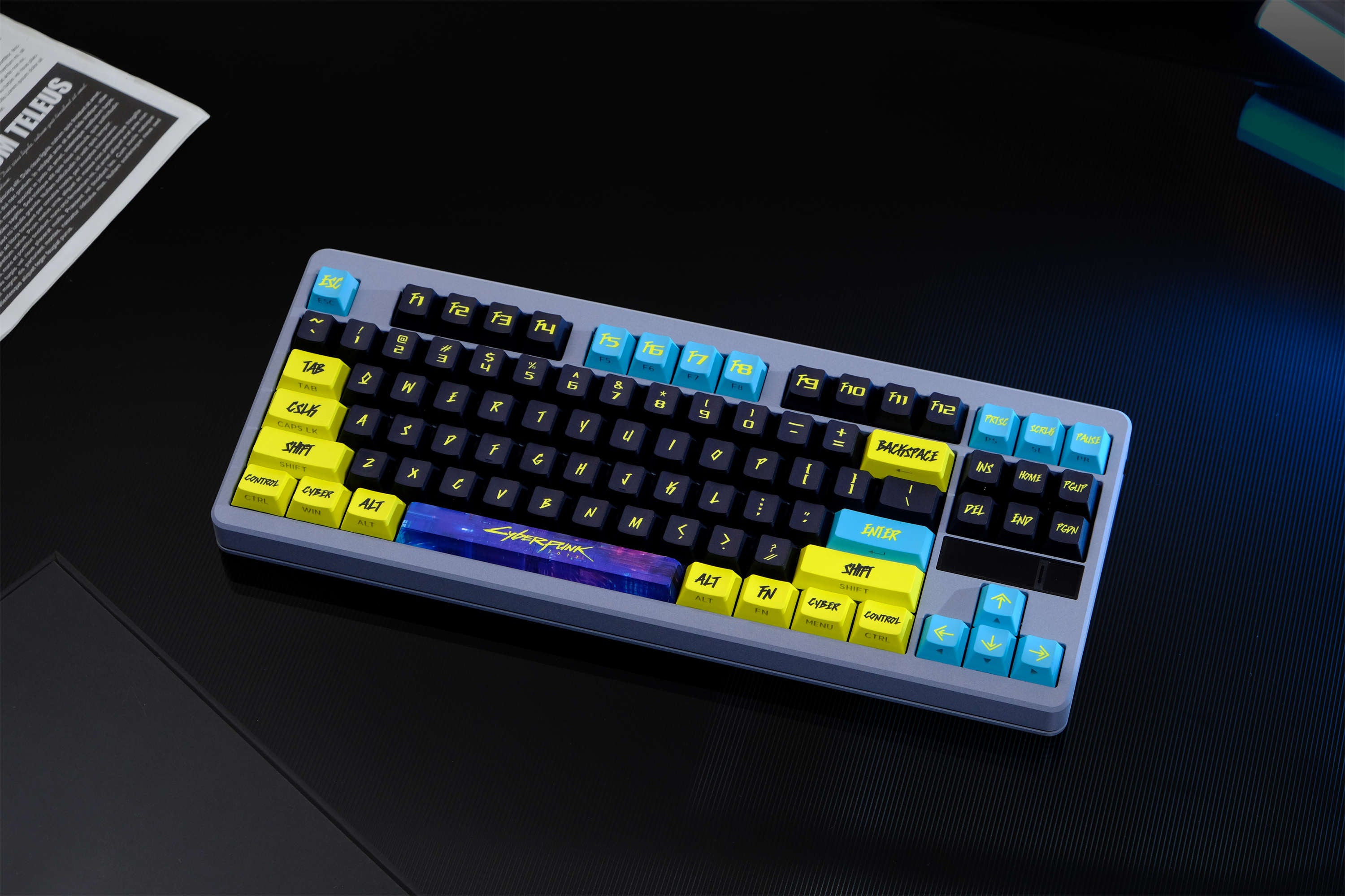 Cyber City Yellow PBT Keycaps