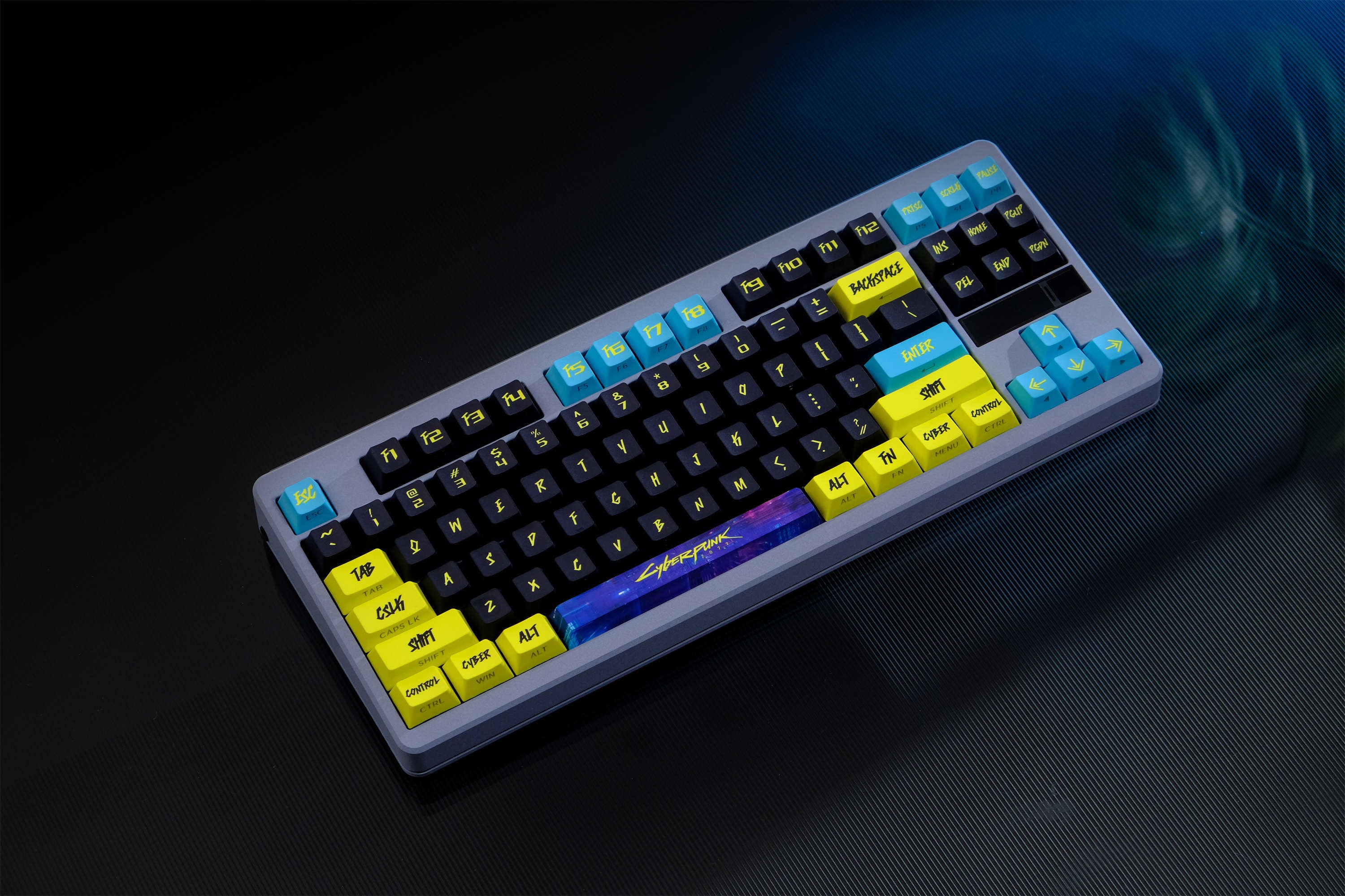 Cyber City Yellow PBT Keycaps