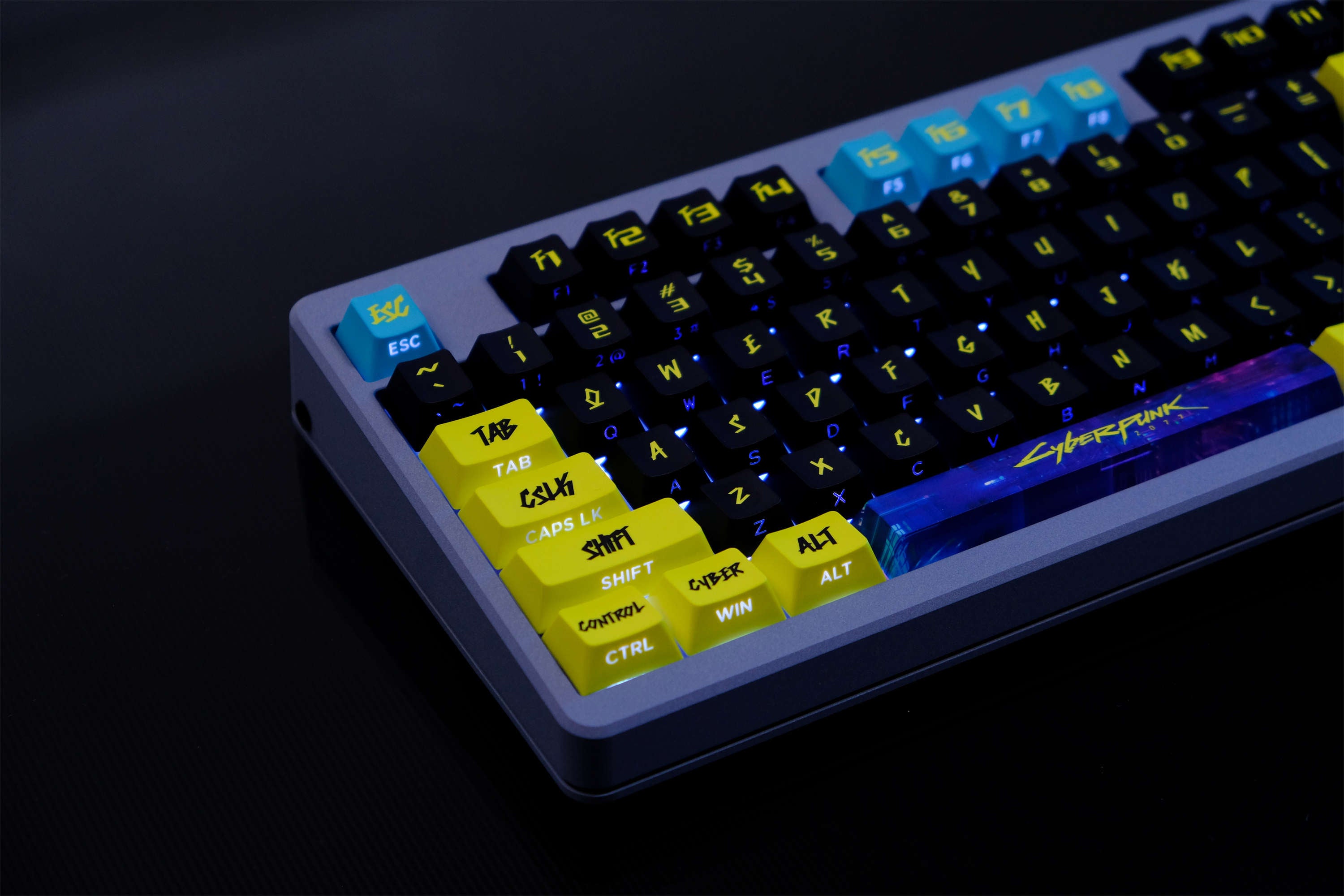 Cyber City Yellow PBT Keycaps