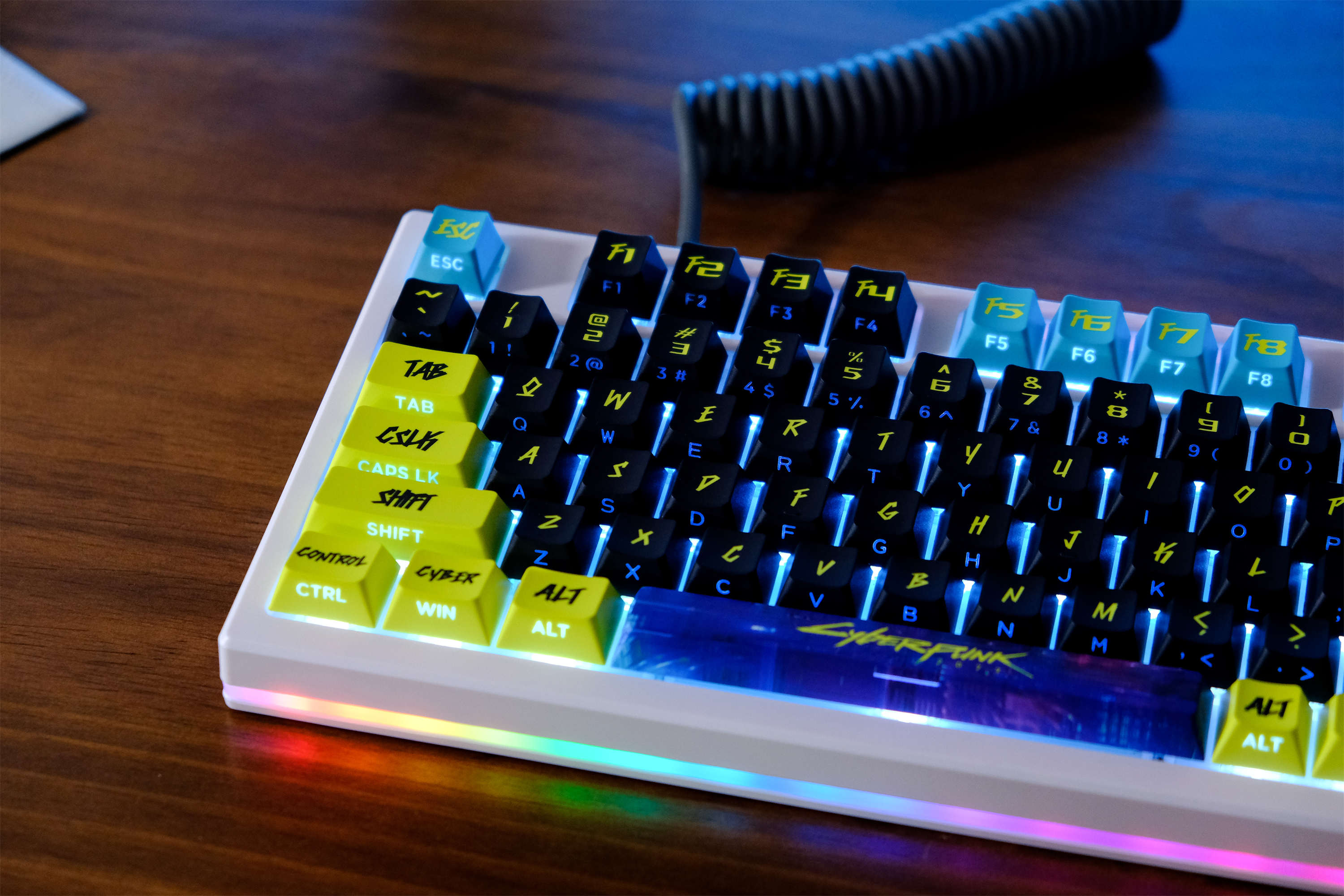 Cyber City Yellow PBT Keycaps
