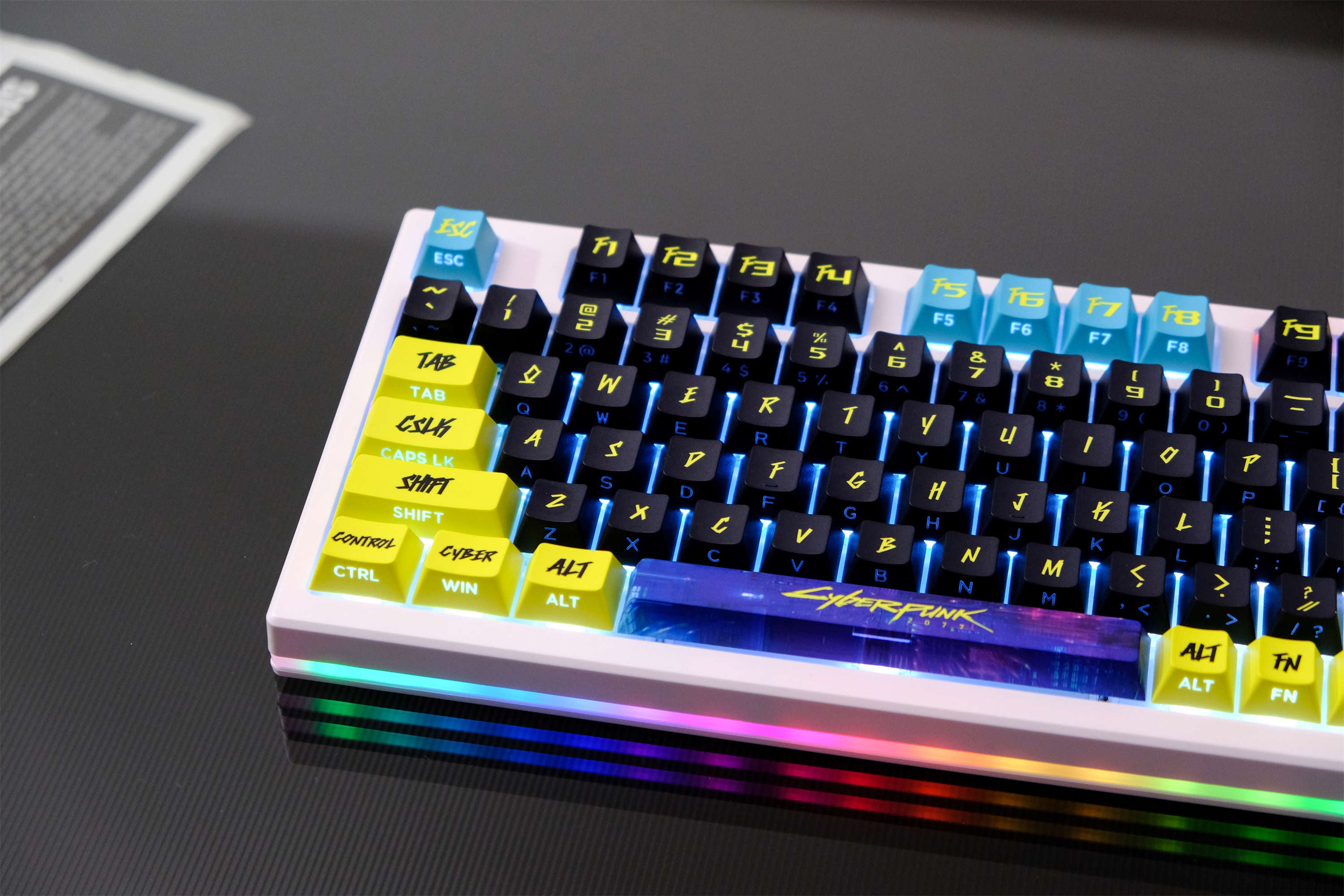 Cyber City Yellow PBT Keycaps