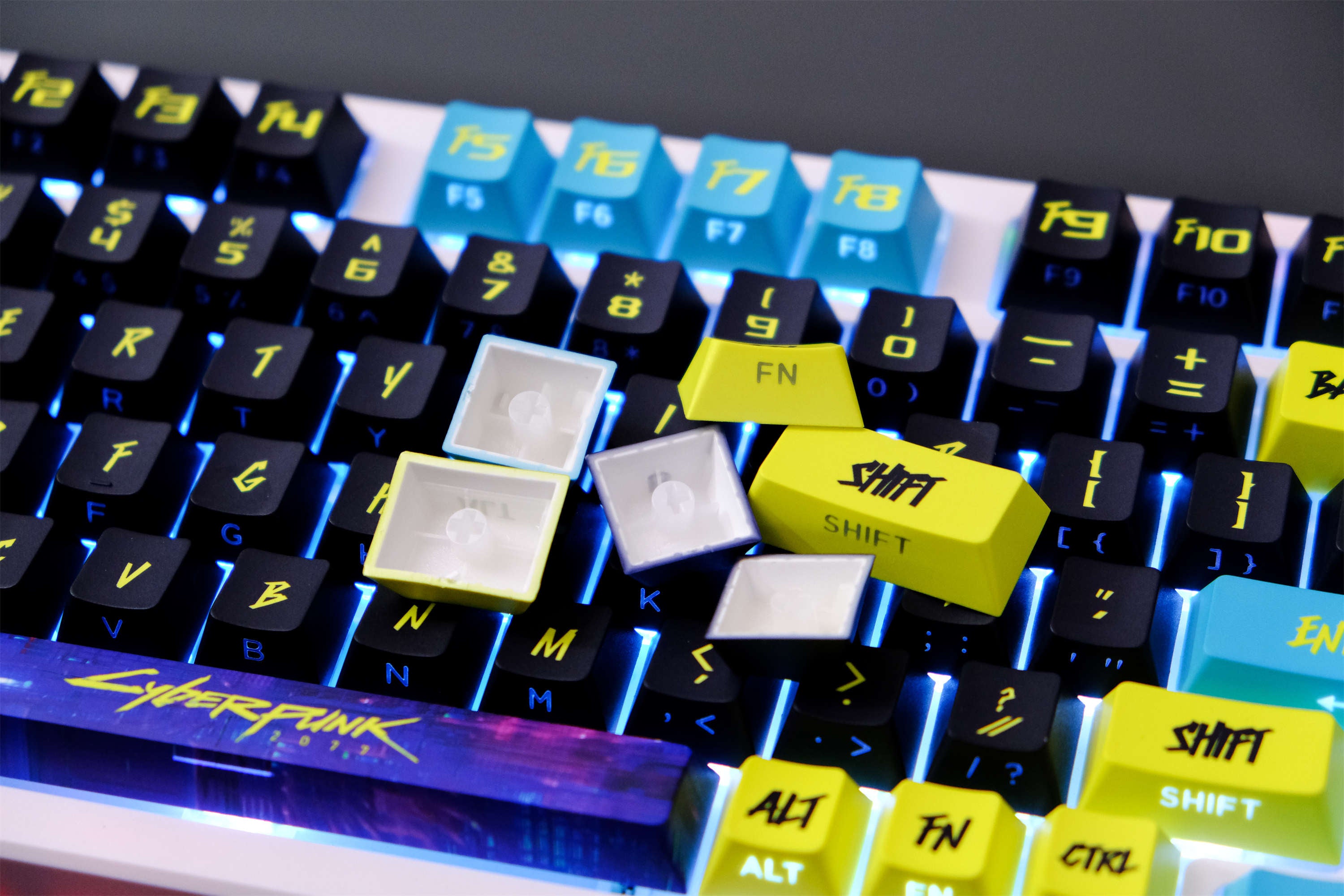 Cyber City Yellow PBT Keycaps