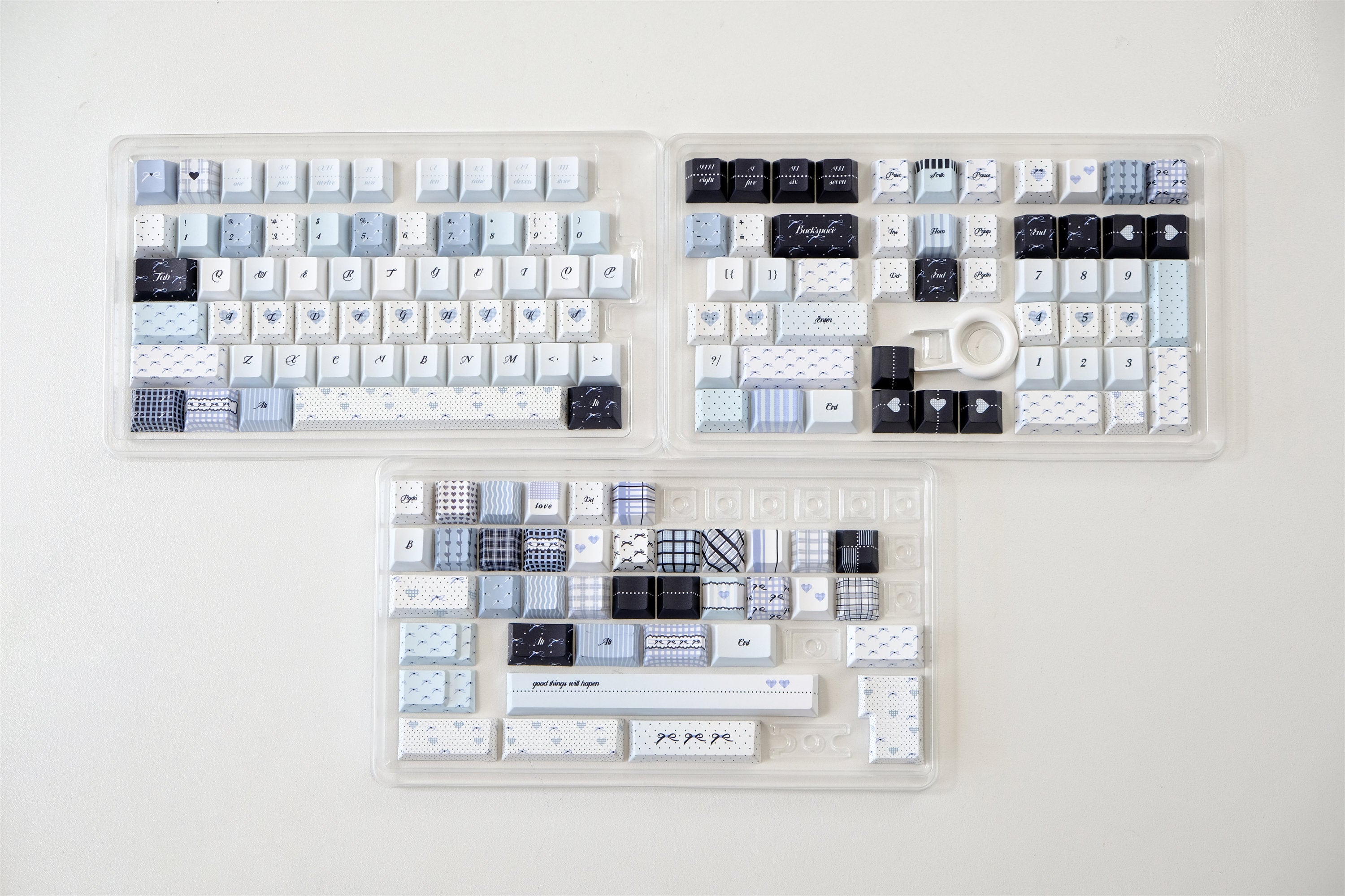 Blue Polka Dot Keycaps - Diykeycap