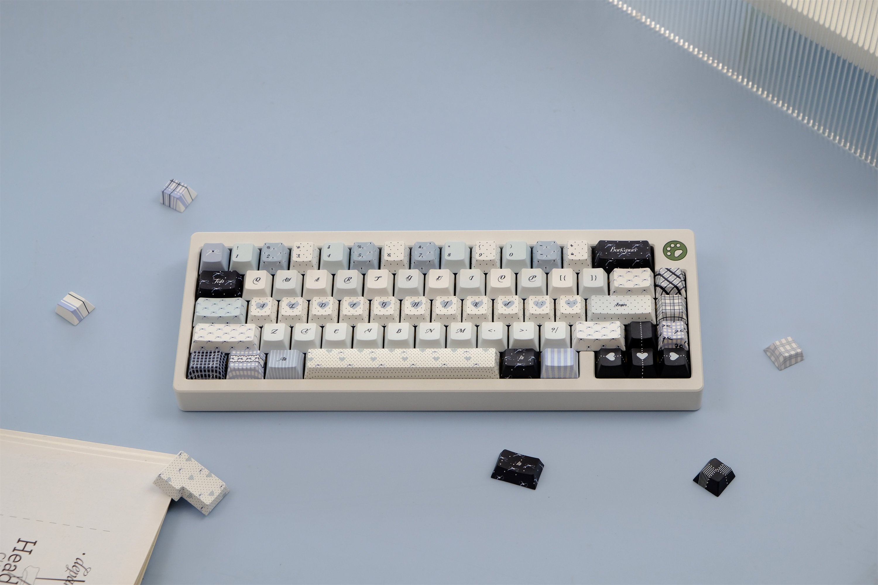 Blue Polka Dot Keycaps - Diykeycap