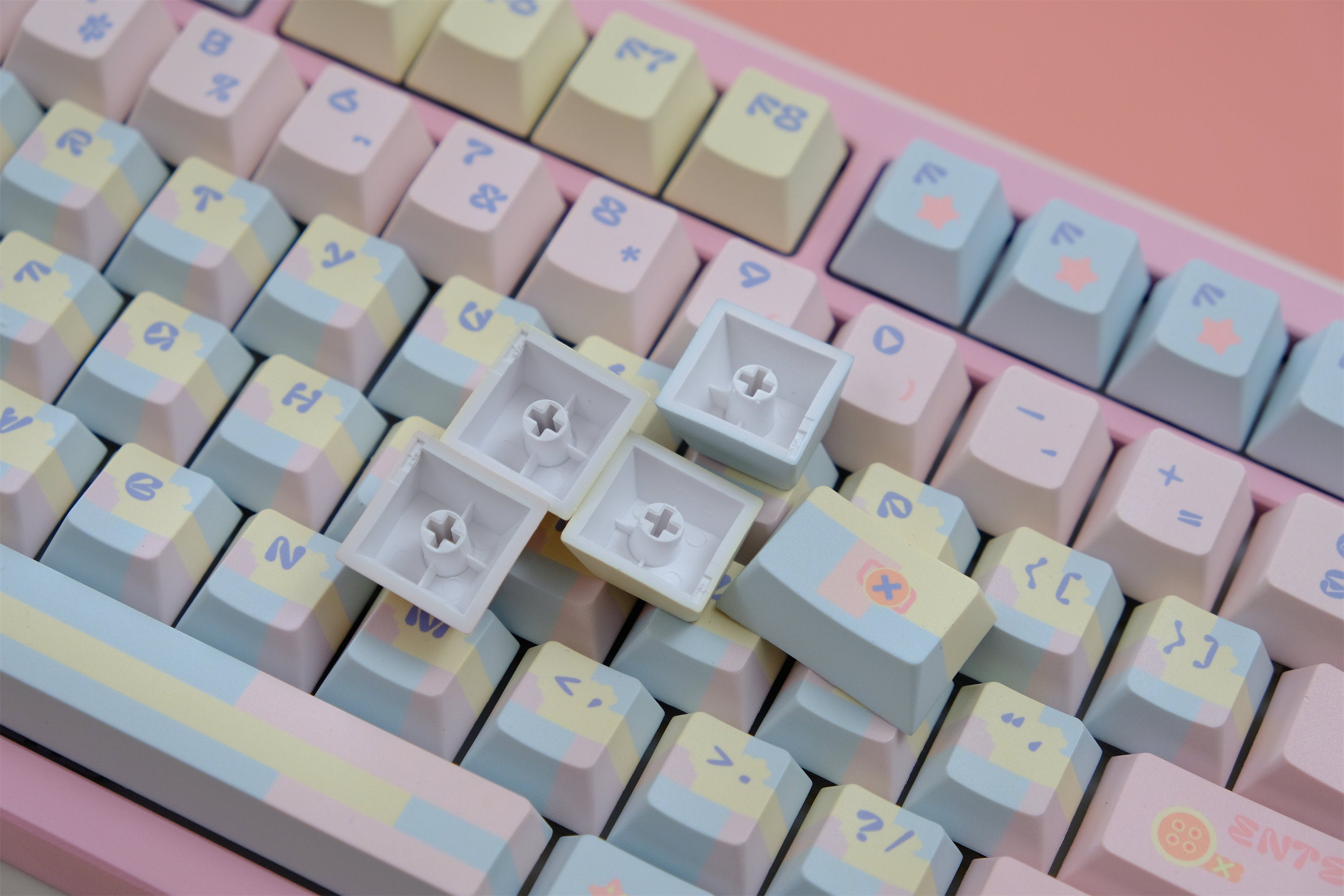 Patchwork Milk Candy Keycaps - Diykeycap