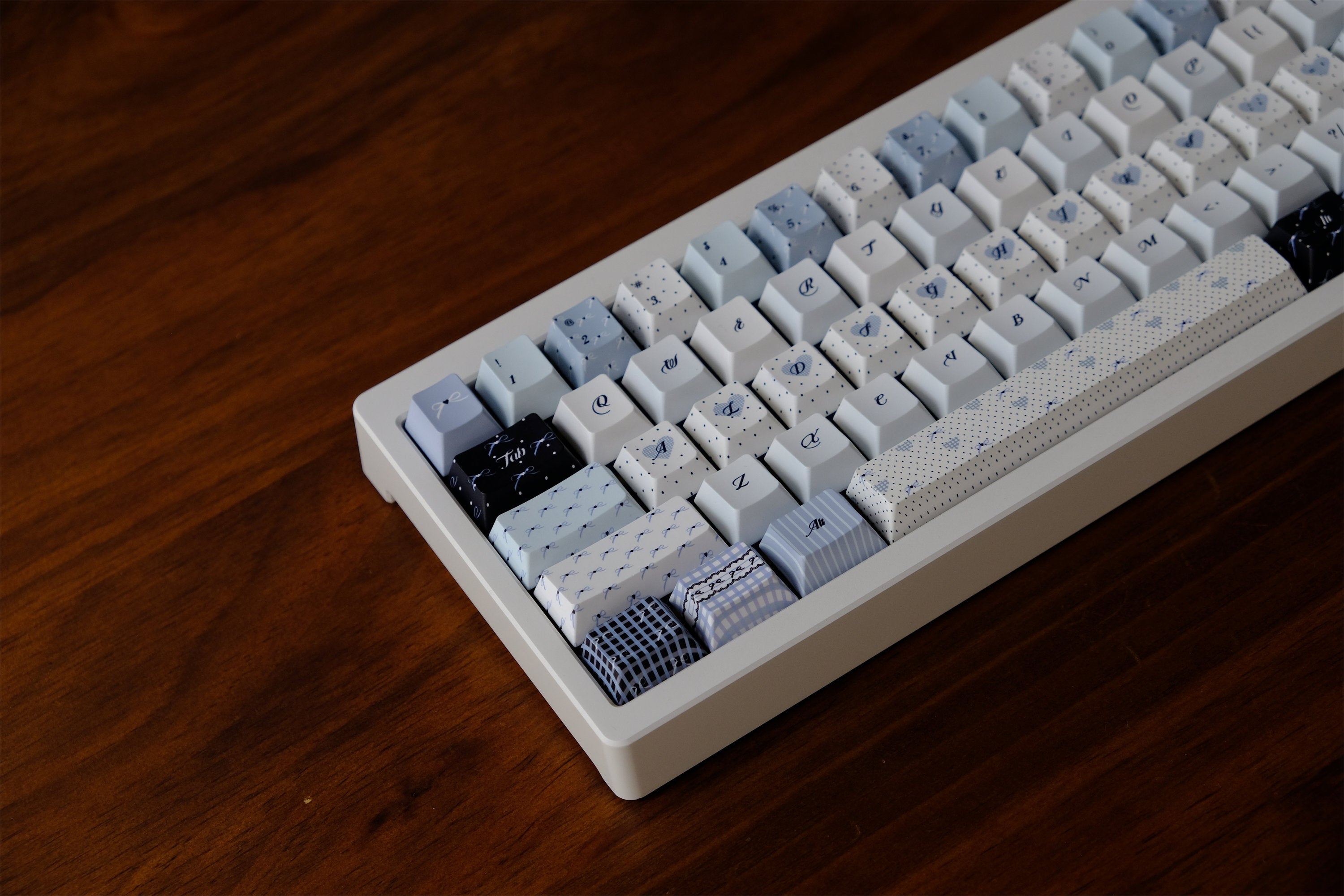 Blue Polka Dot Keycaps - Diykeycap