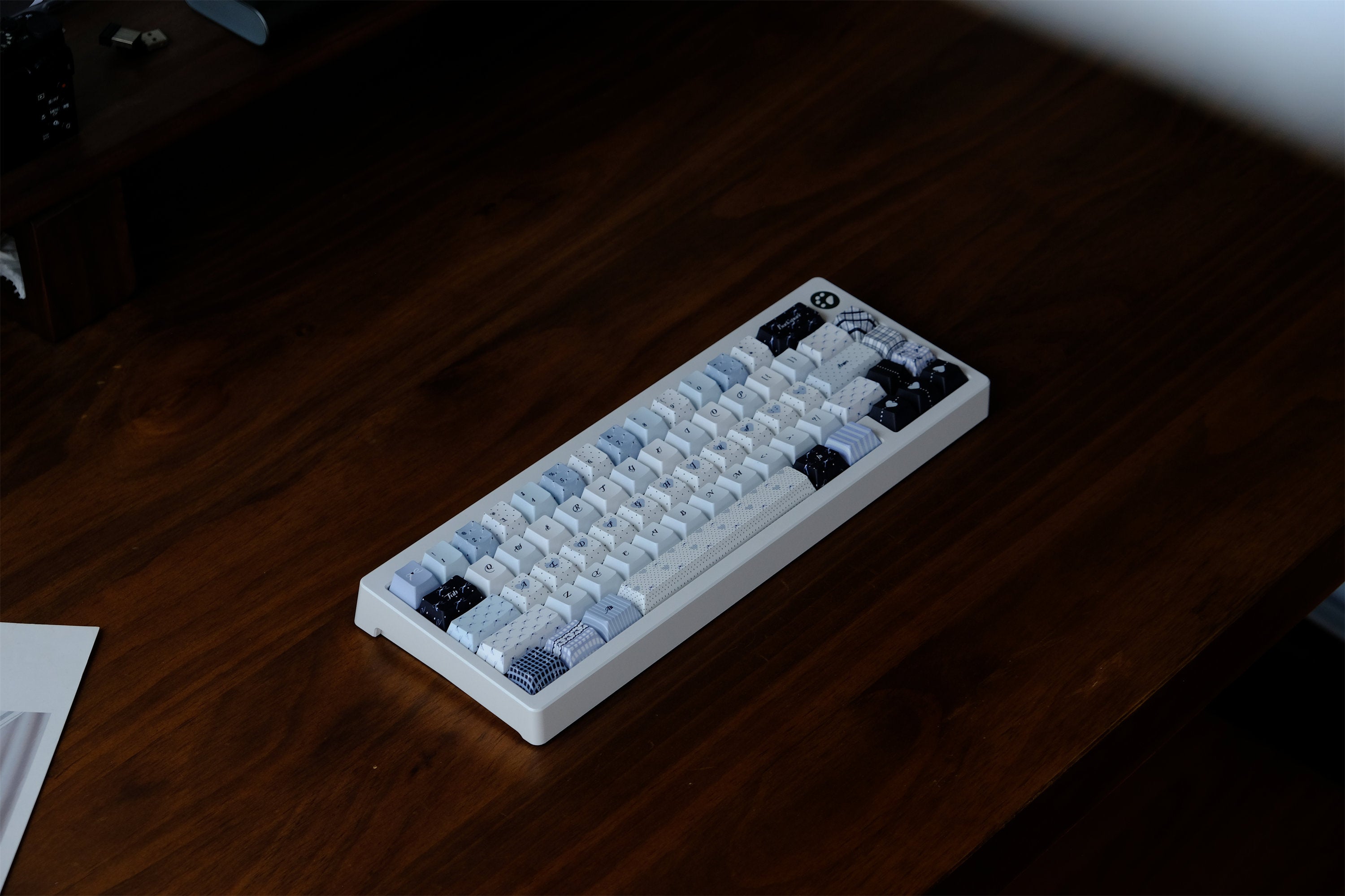 Blue Polka Dot Keycaps - Diykeycap