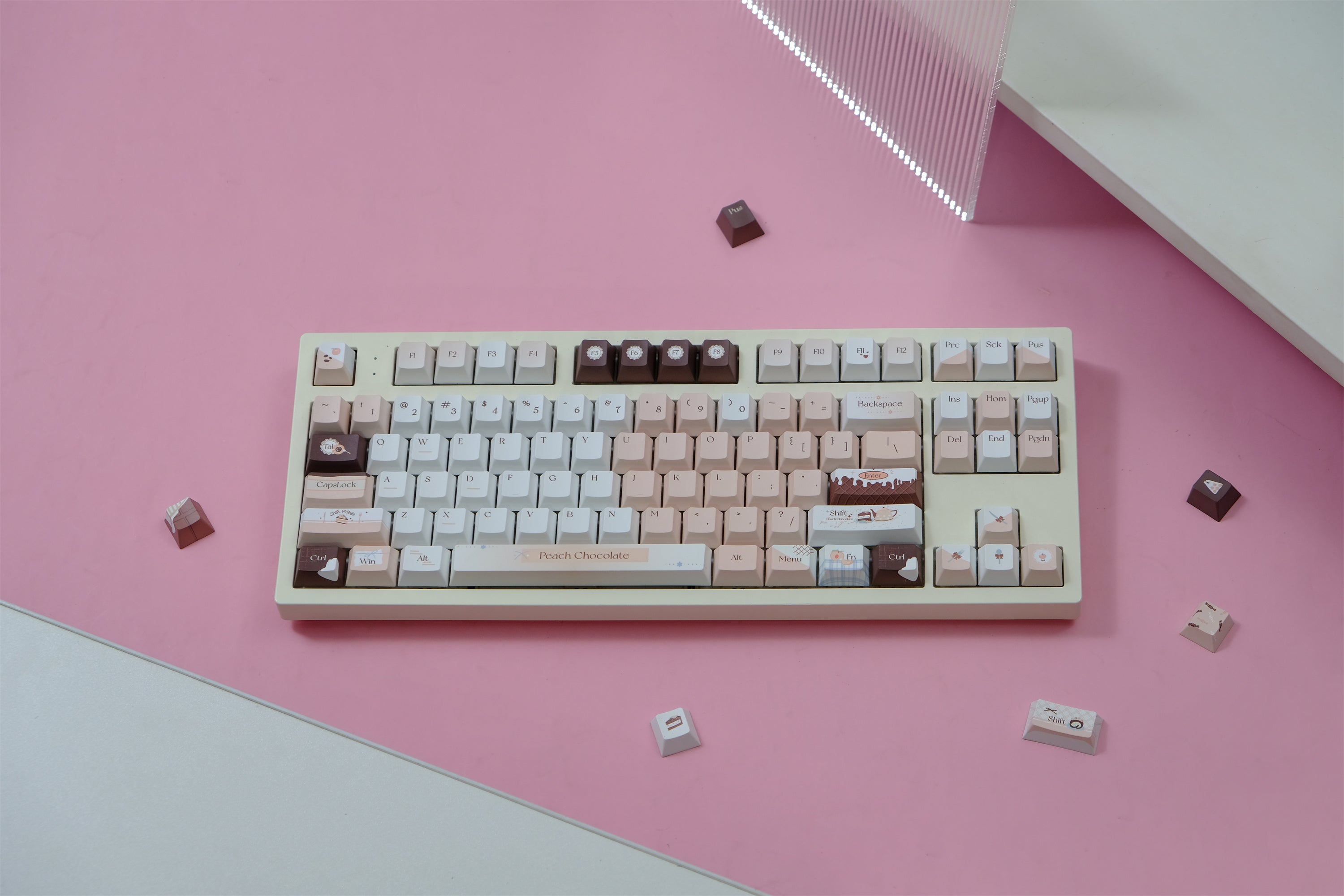 Peach Chocolate Keycaps - Diykeycap