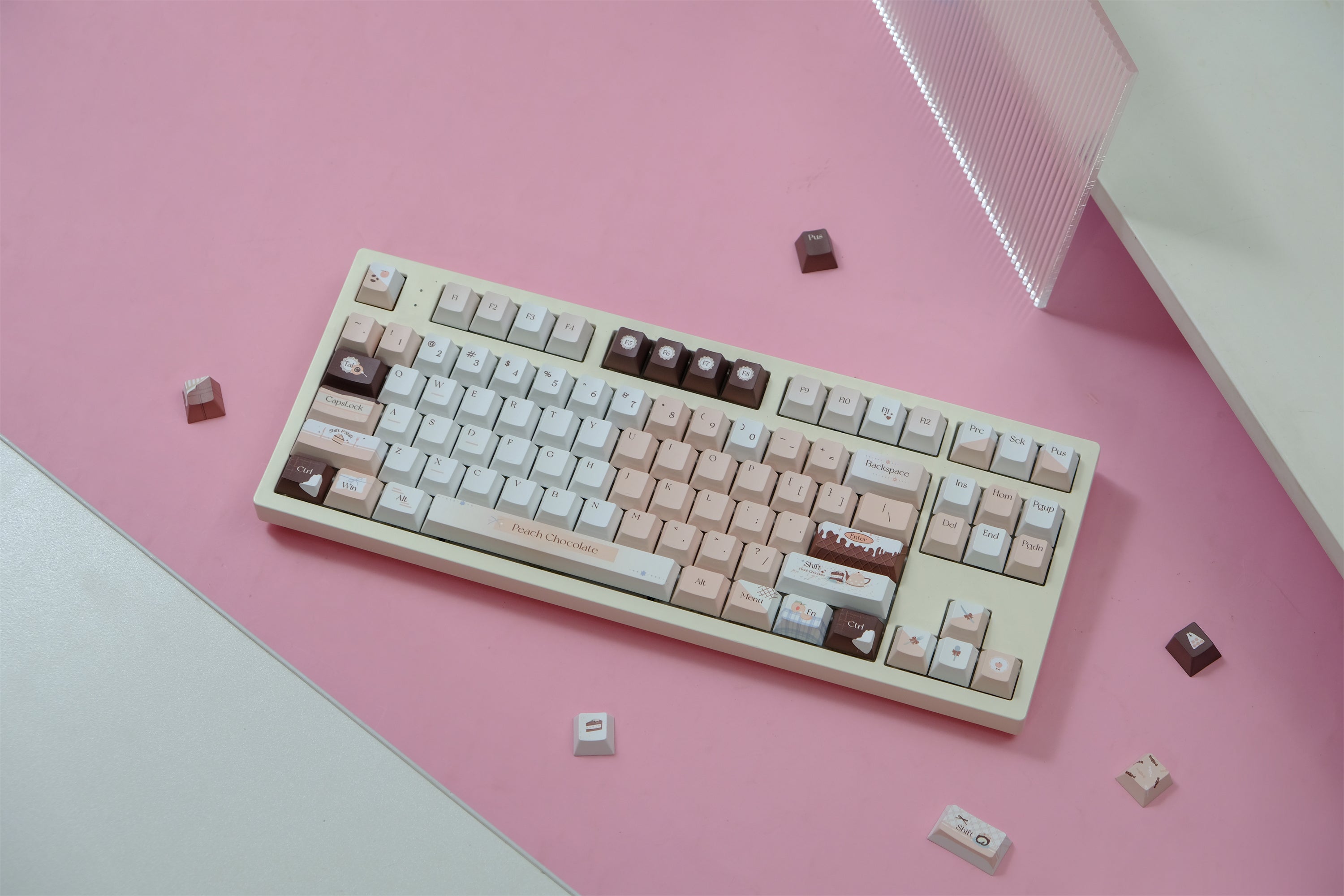Peach Chocolate Keycaps - Diykeycap
