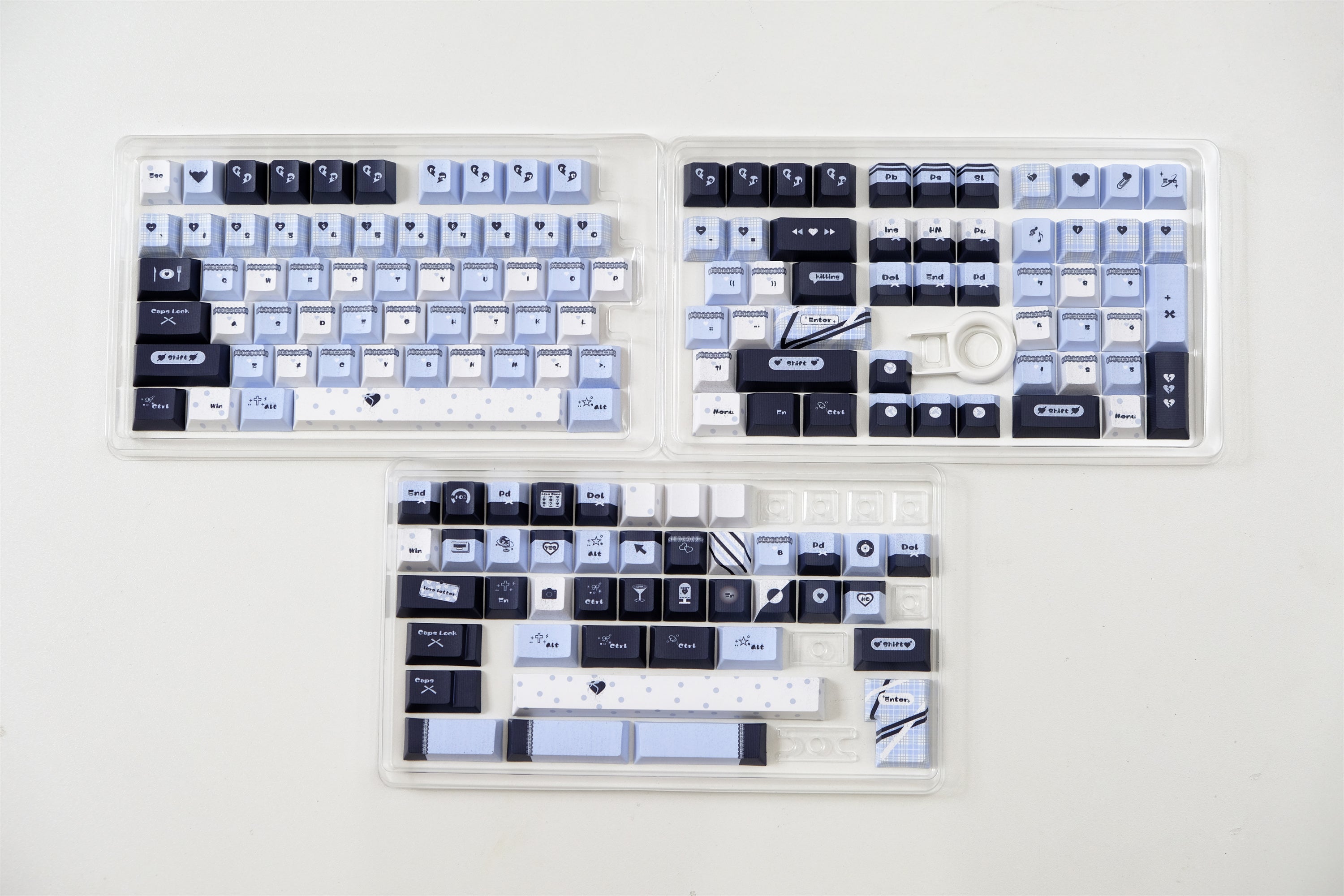 Blue Black Lace Keycaps - Diykeycap