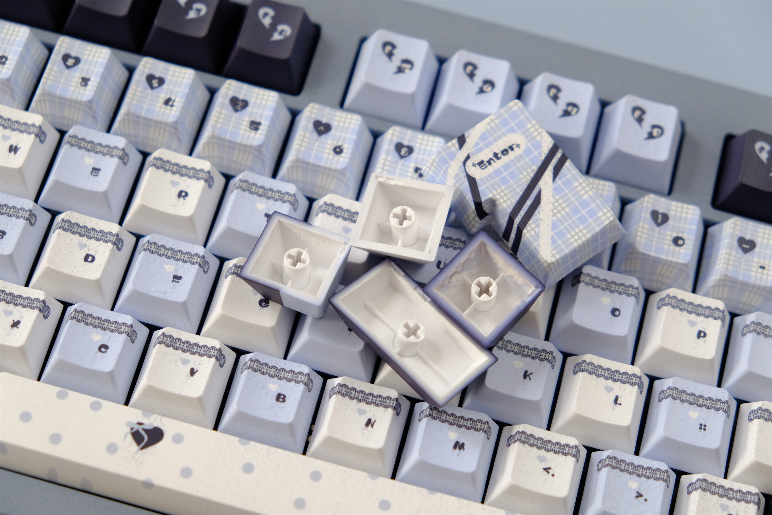 Blue Black Lace Keycaps - Diykeycap