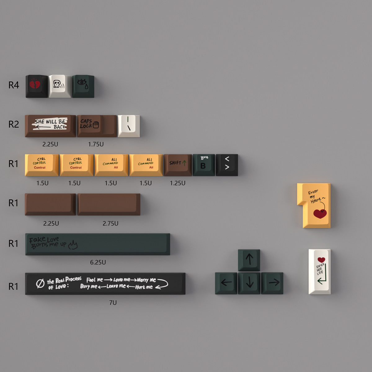 Love Story Keycaps - Diykeycap