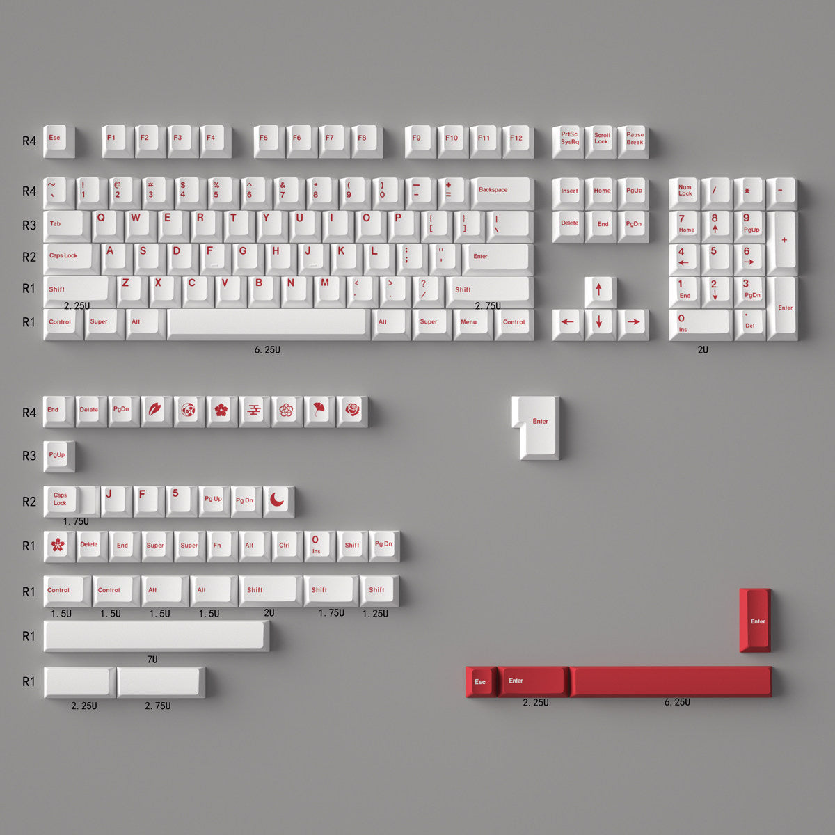 Minimalist color keycaps - Diykeycap