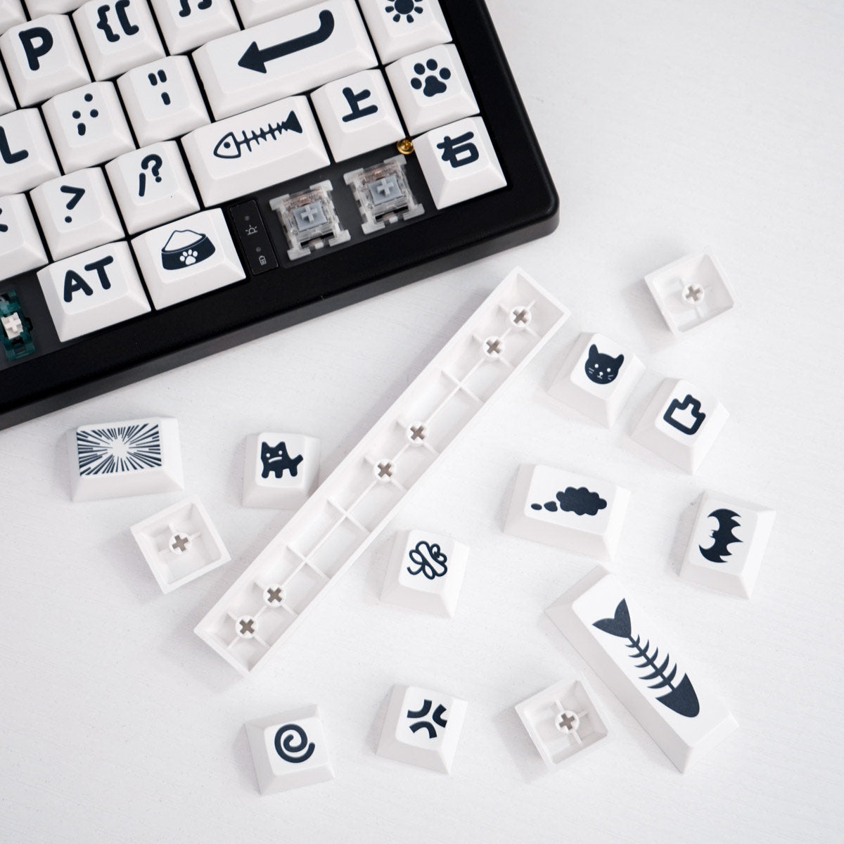 Party Animals Theme Large Font Keycaps - Diykeycap