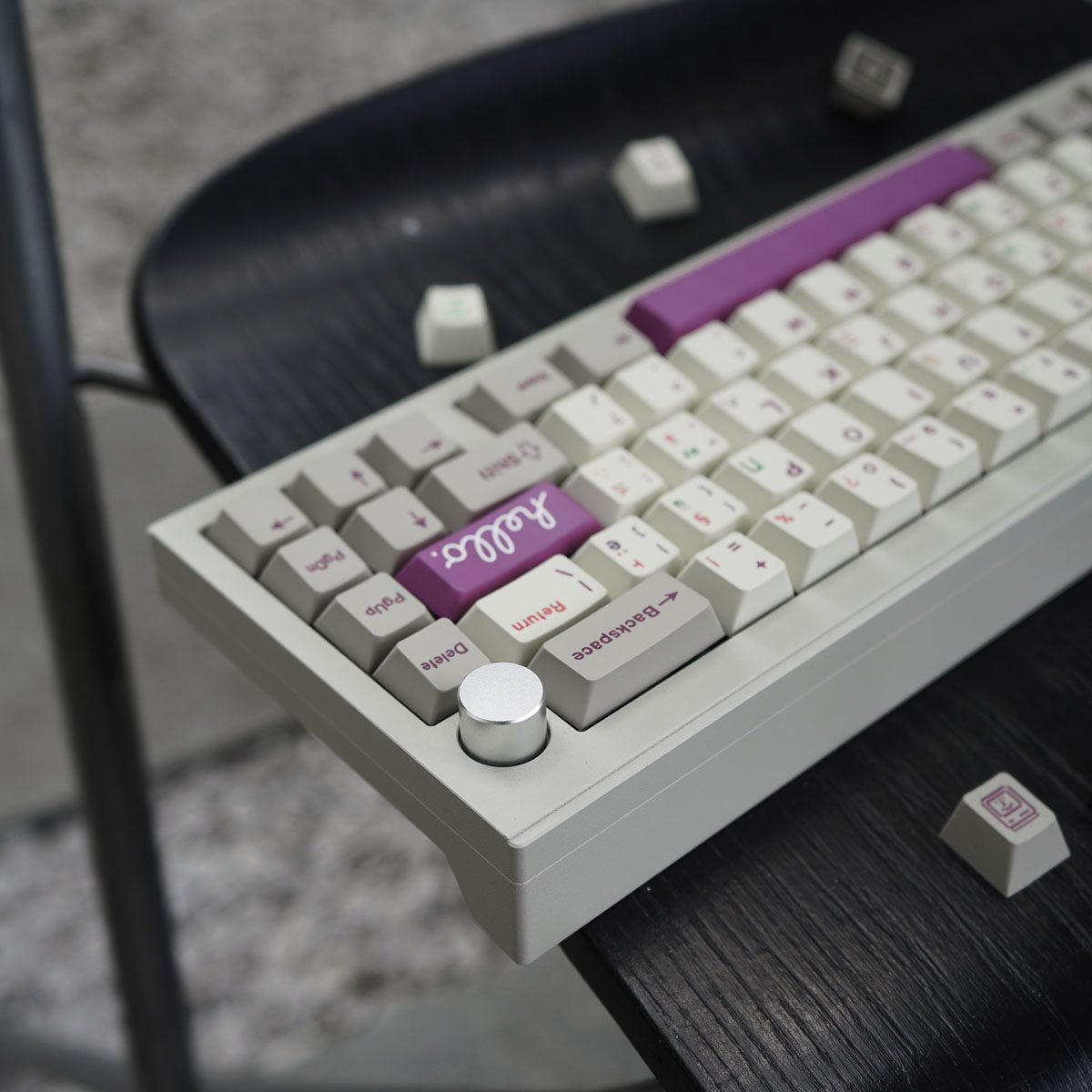 Retro Purple Greek Mechanical Keyboard Keycaps - Diykeycap