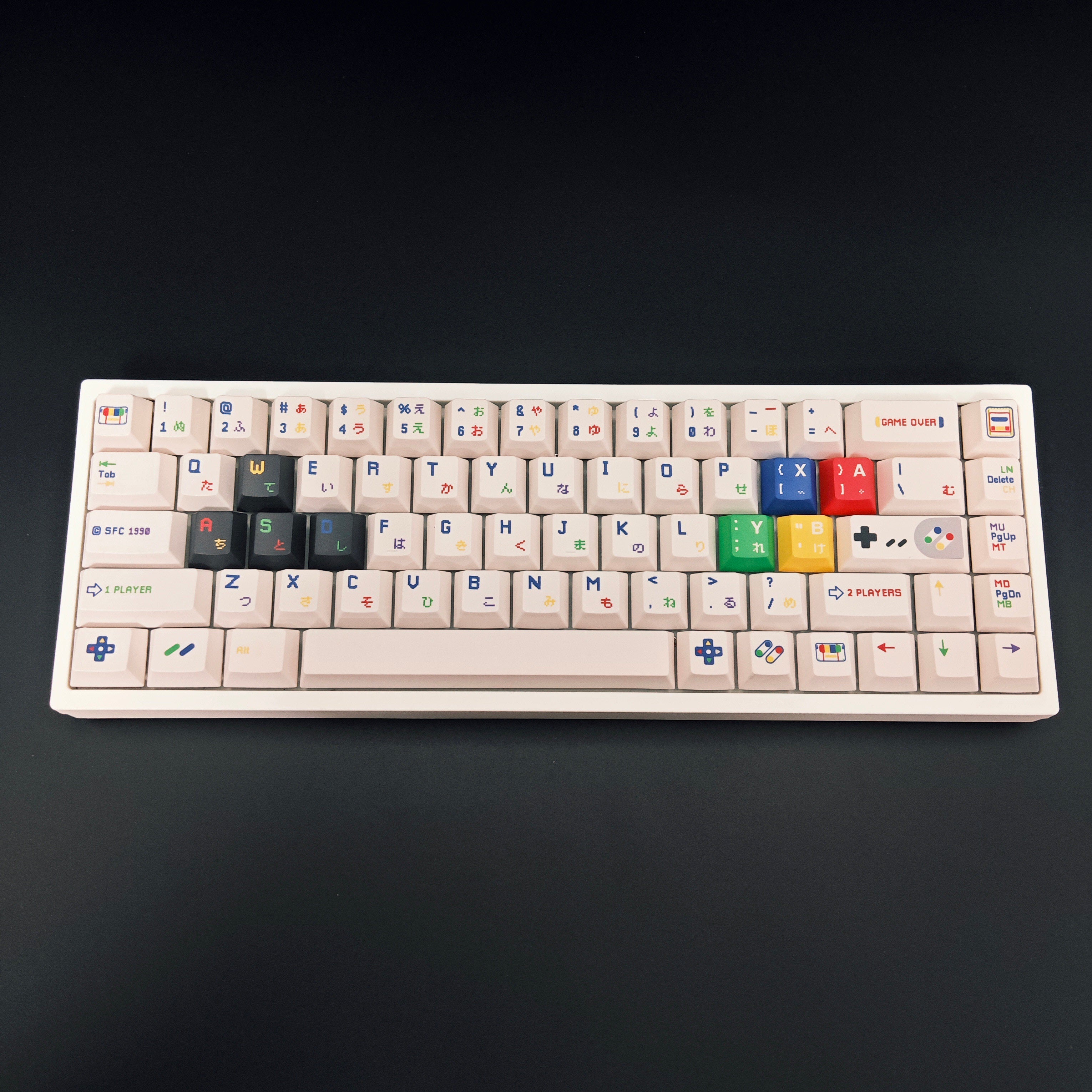 Childlike Black White Magnetic Switch Shine Through Keycaps - Diykeycap