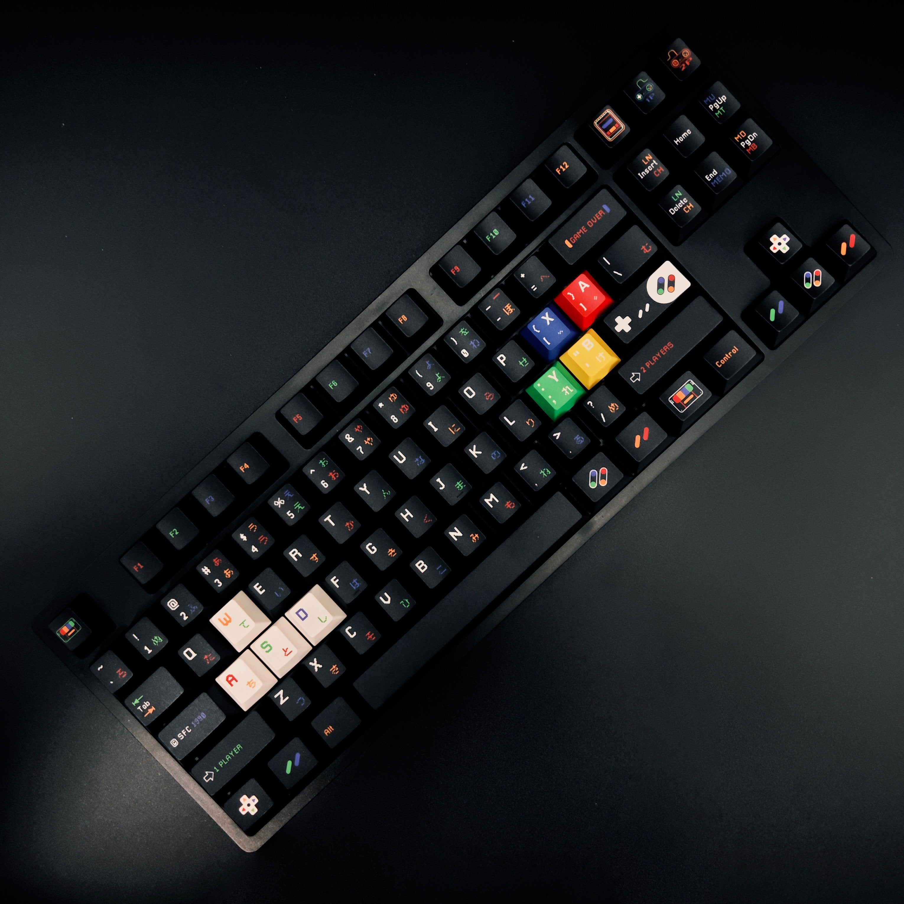 Childlike Black White Magnetic Switch Shine Through Keycaps - Diykeycap