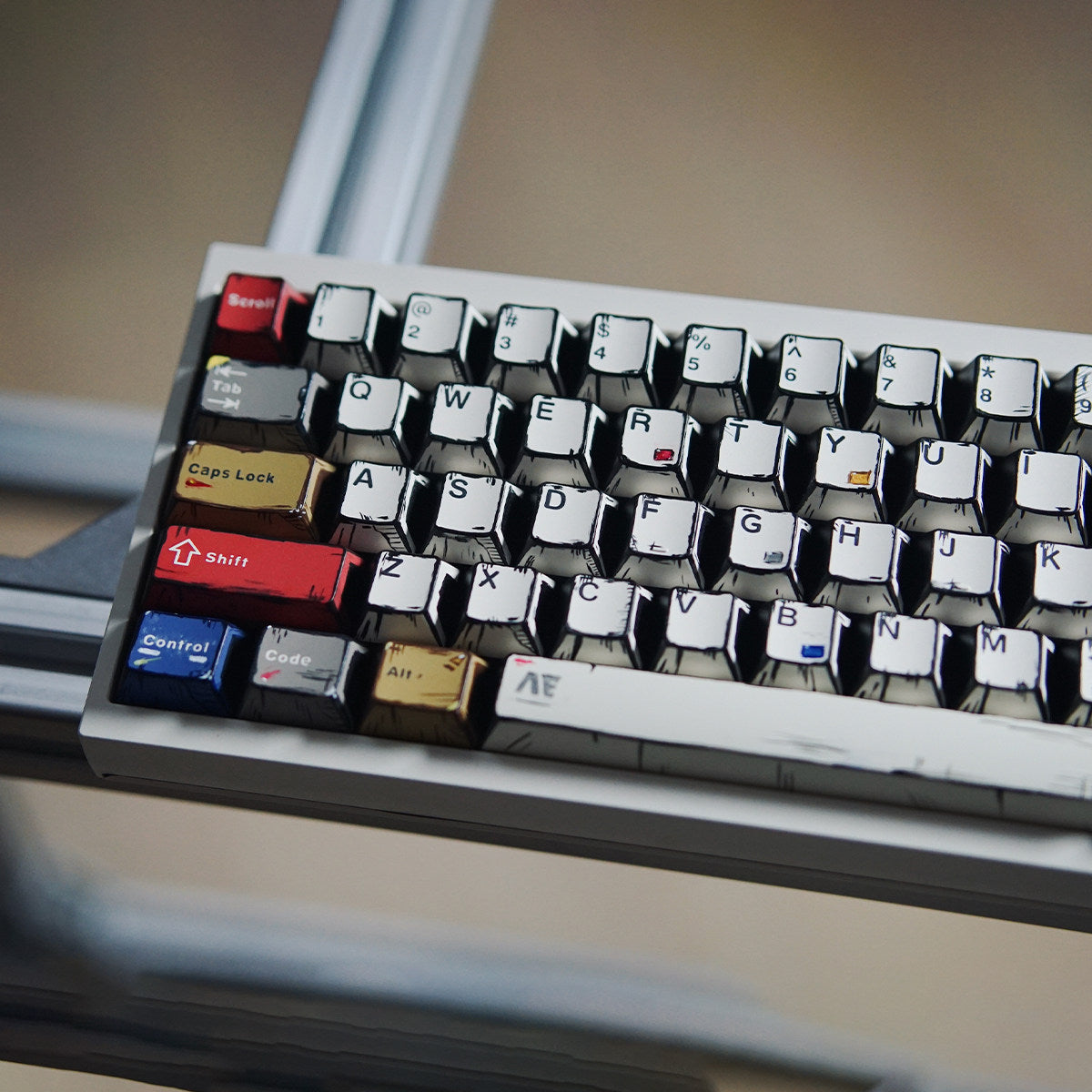 Mixed-Light Comic (Side-lit) keycaps - Diykeycap