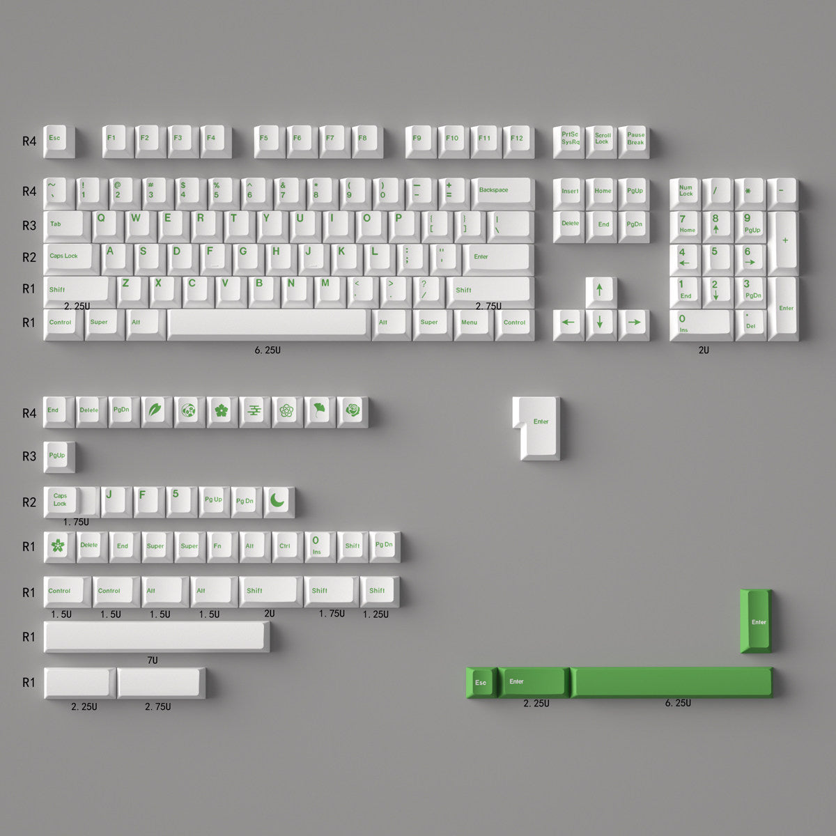 Minimalist color keycaps - Diykeycap
