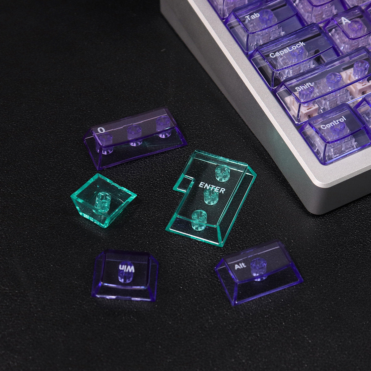 Crystal Purple Translucent Keycaps - Diykeycap