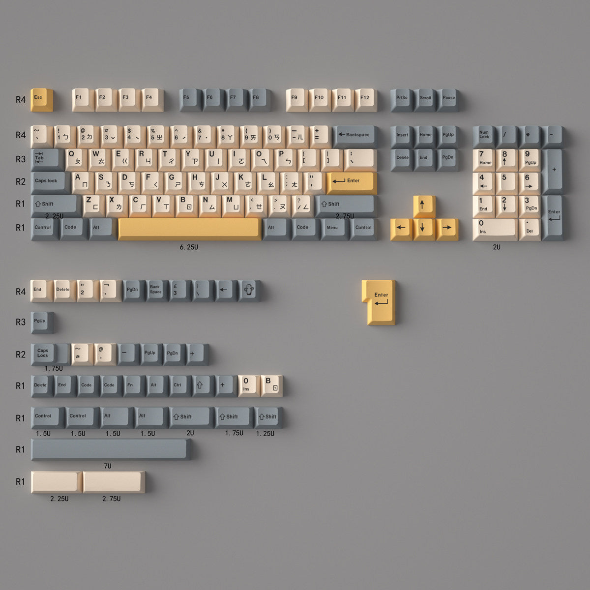 Minimalist color keycaps - Diykeycap