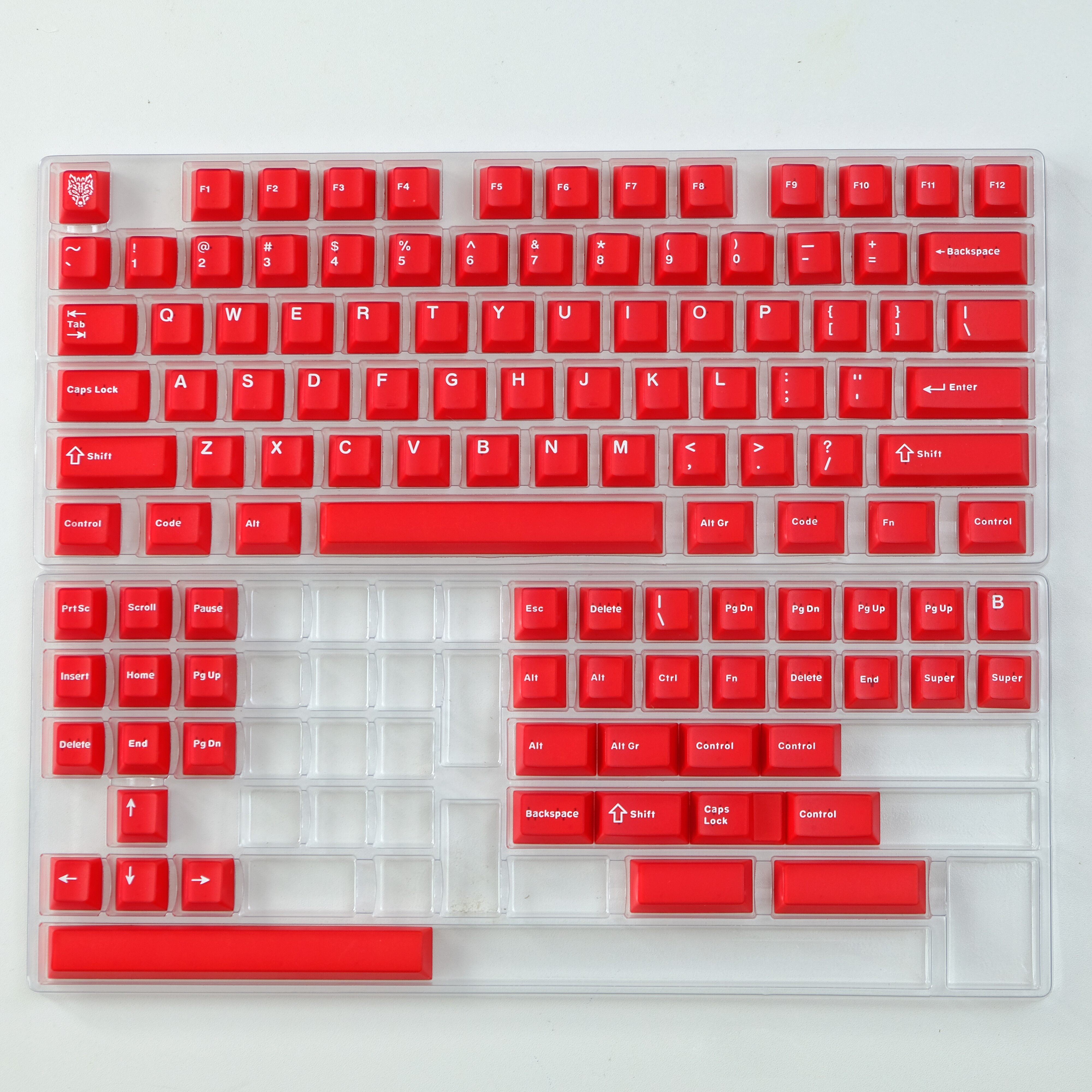 Ruby Red Semi-Transparent Keycaps - Diykeycap