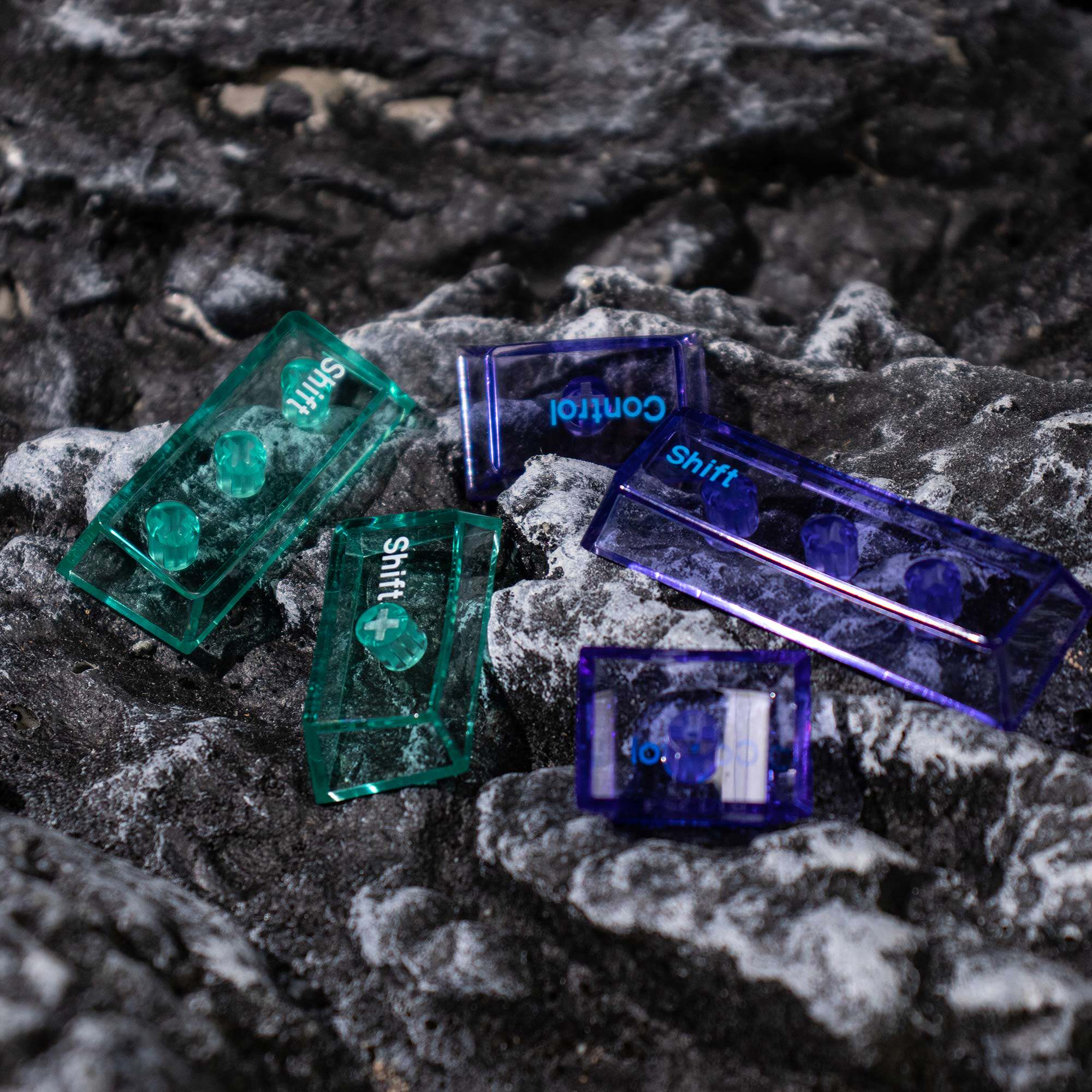 Crystal Purple Translucent Keycaps - Diykeycap