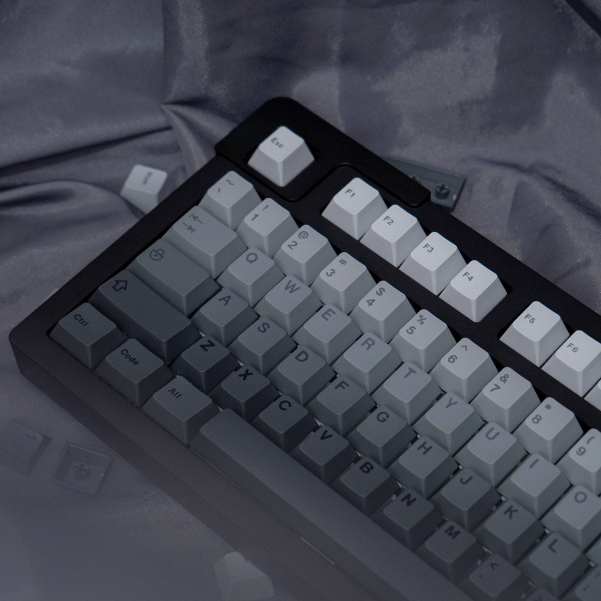 Black Grey Gradient keycaps - Diykeycap