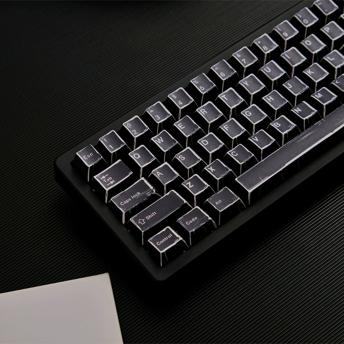 Manga style Minimalist Black Keycaps