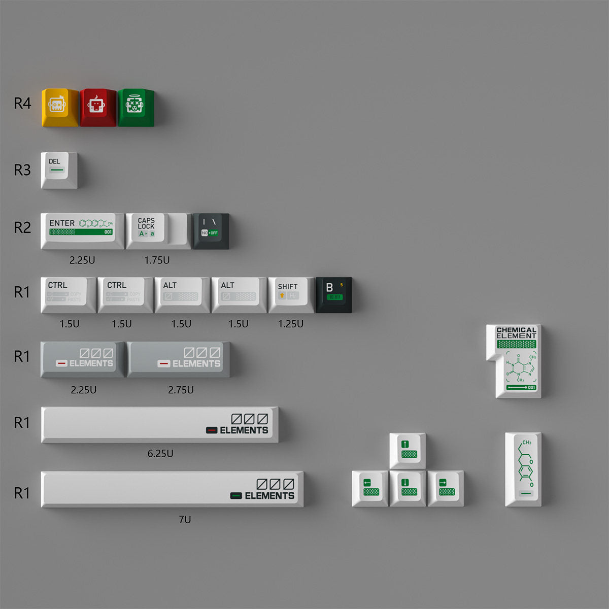 Aifei Chemical 003 Full Set Keycaps - Diykeycap