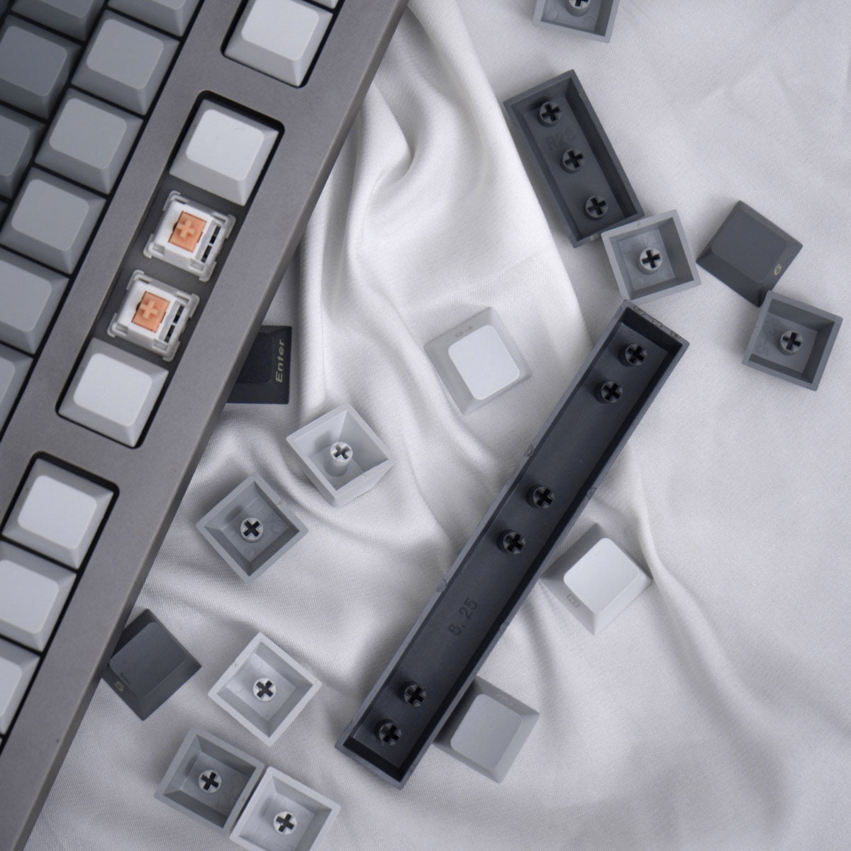 Black Grey Gradient keycaps - Diykeycap